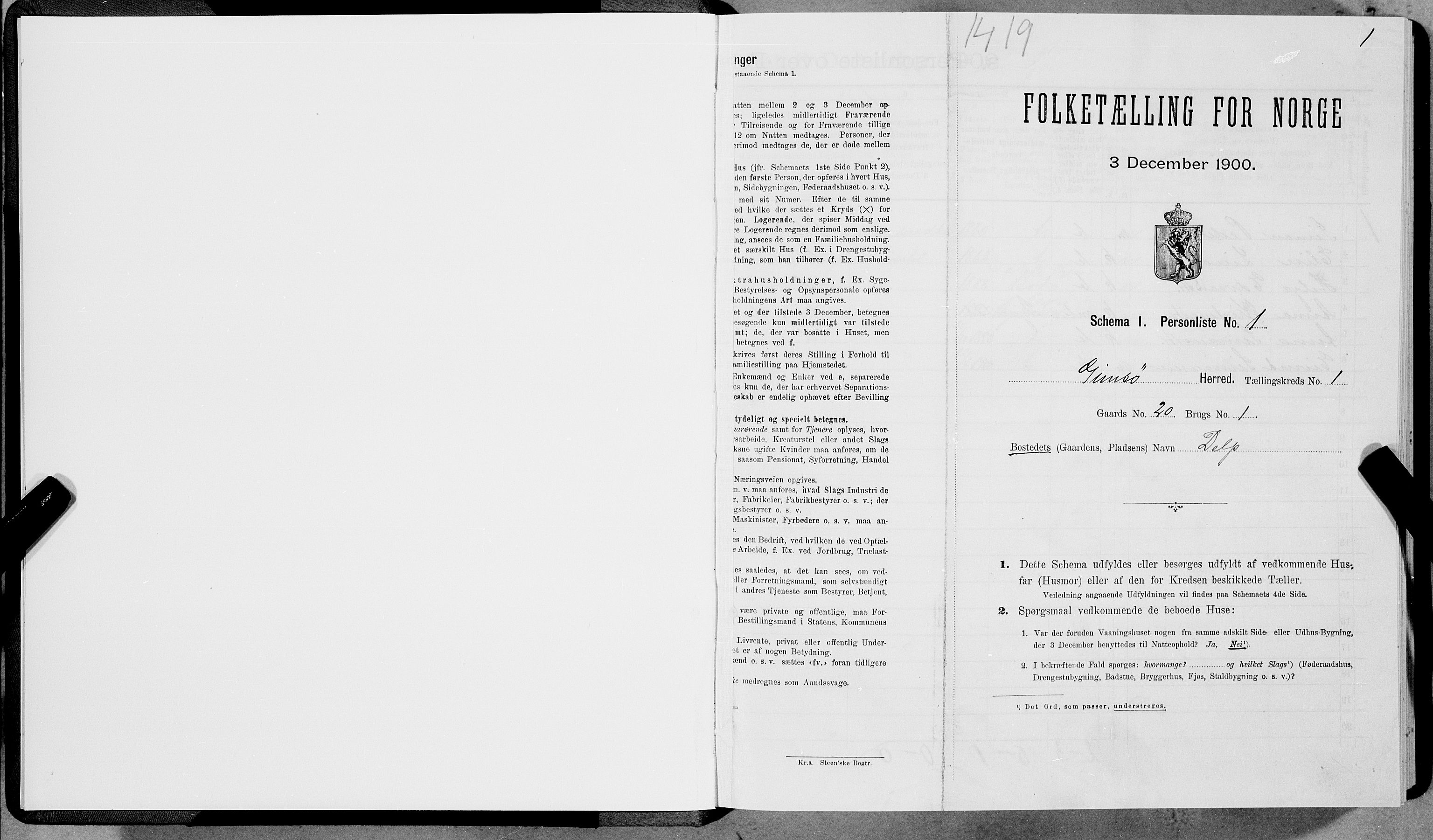 SAT, Folketelling 1900 for 1864 Gimsøy herred, 1900, s. 18