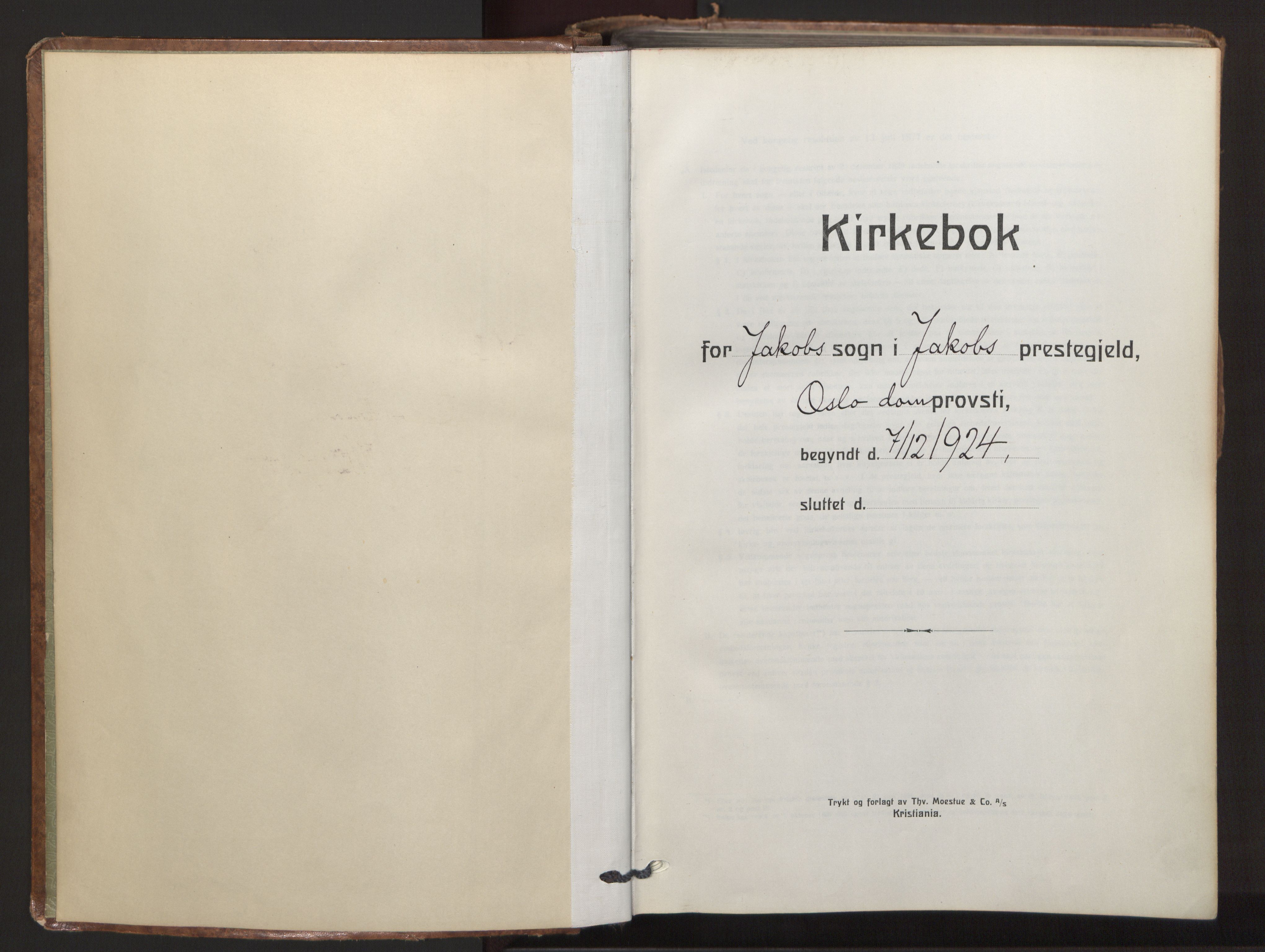 Jakob prestekontor Kirkebøker, AV/SAO-A-10850/F/Fa/L0009: Ministerialbok nr. 9, 1924-1983