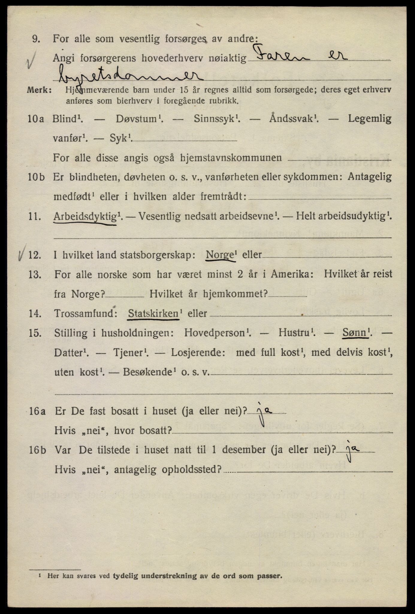 SAO, Folketelling 1920 for 0301 Kristiania kjøpstad, 1920, s. 292454