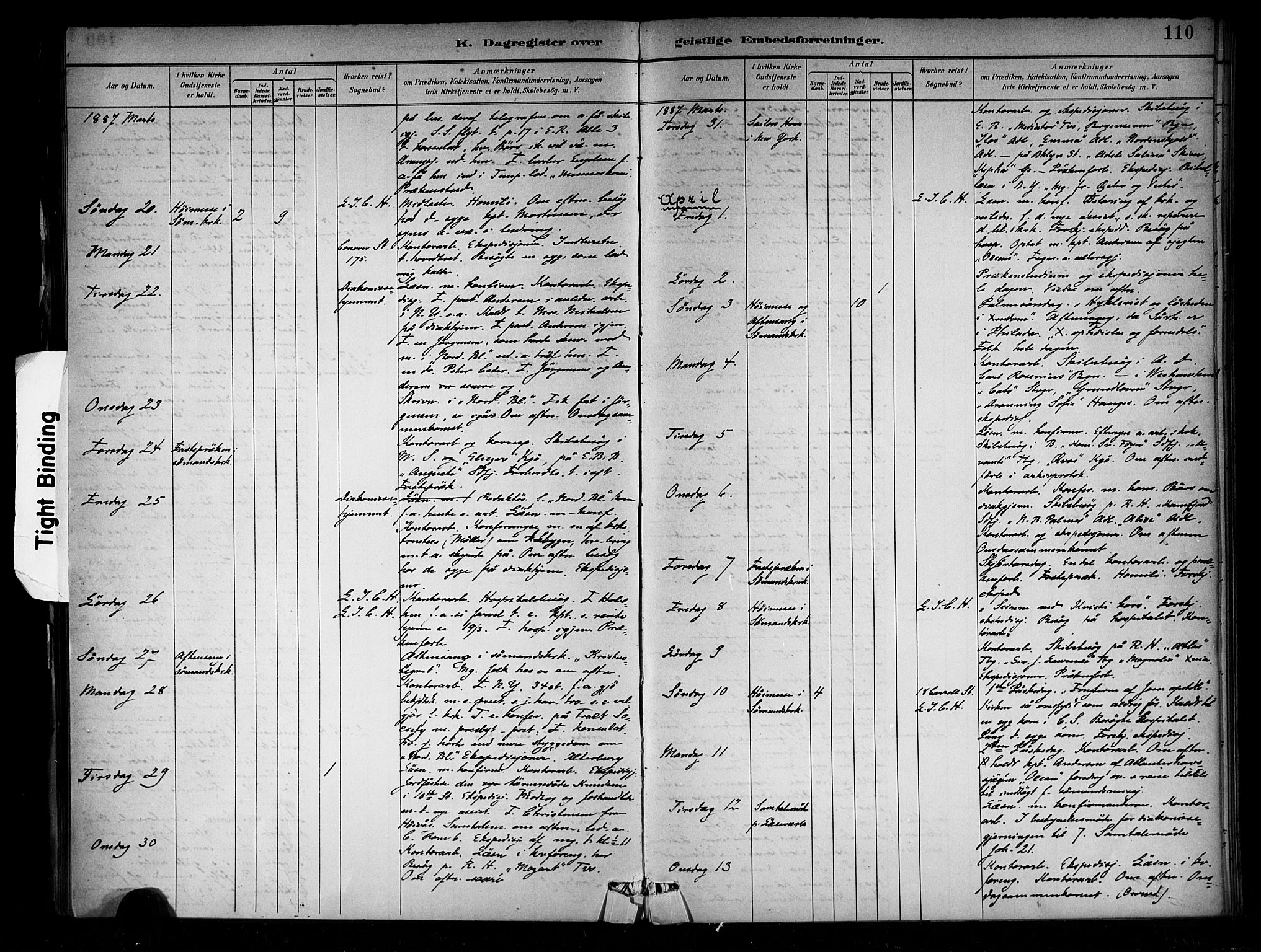 Den norske sjømannsmisjon i utlandet/New York, AV/SAB-SAB/PA-0110/H/Ha/L0002: Ministerialbok nr. A 2, 1886-1888, s. 110
