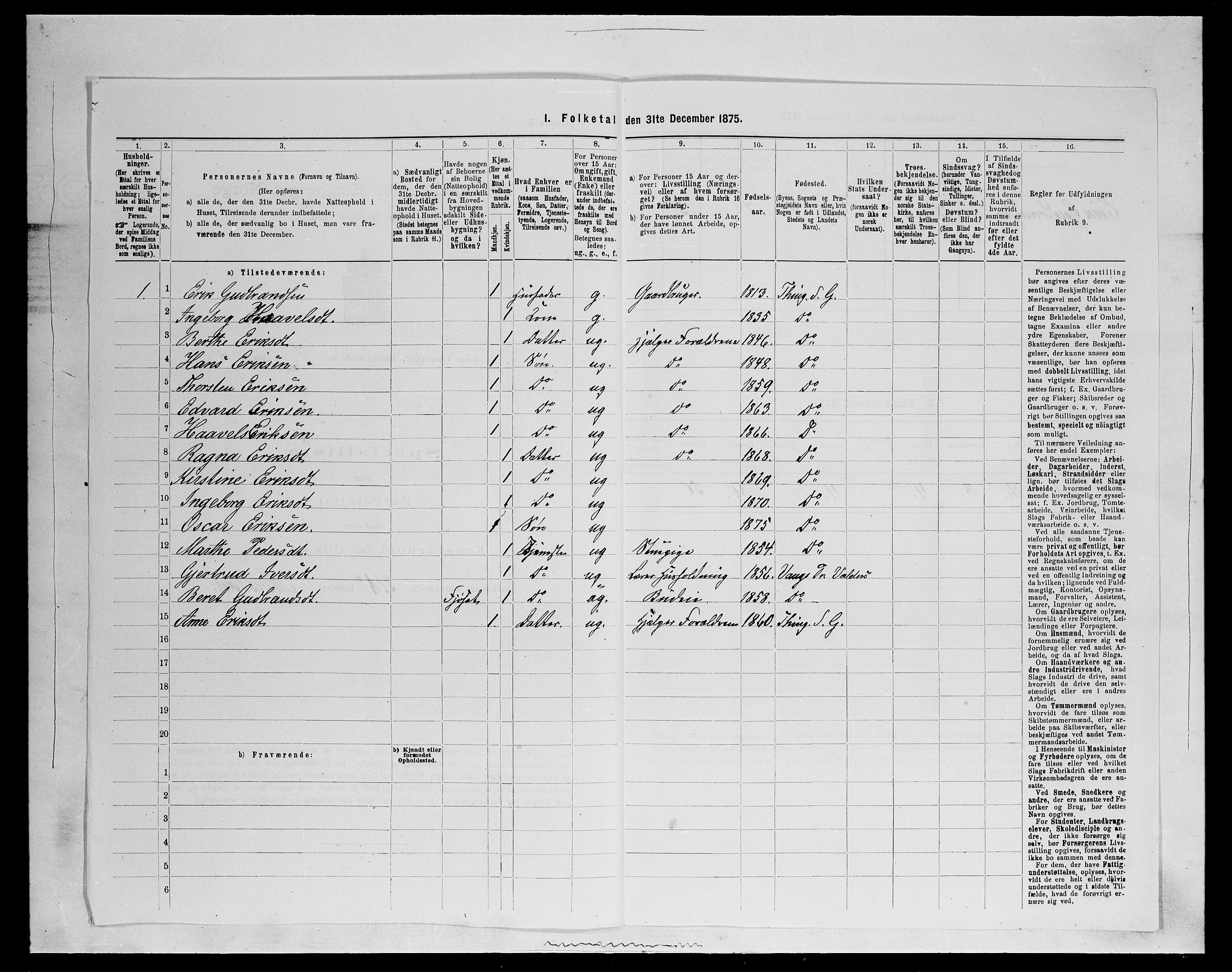 SAH, Folketelling 1875 for 0534P Gran prestegjeld, 1875, s. 1183