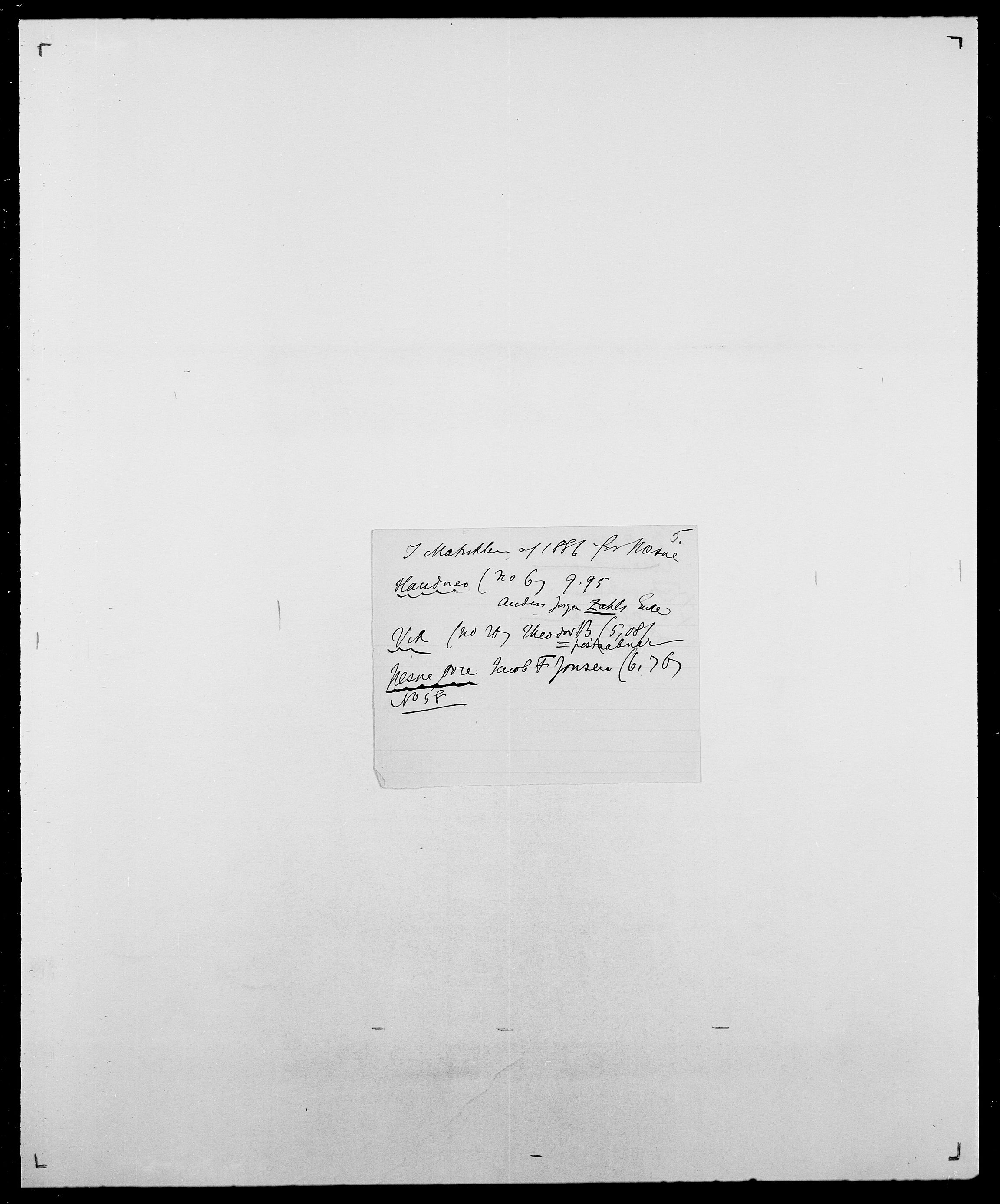 Delgobe, Charles Antoine - samling, AV/SAO-PAO-0038/D/Da/L0043: Wulfsberg - v. Zanten, s. 407