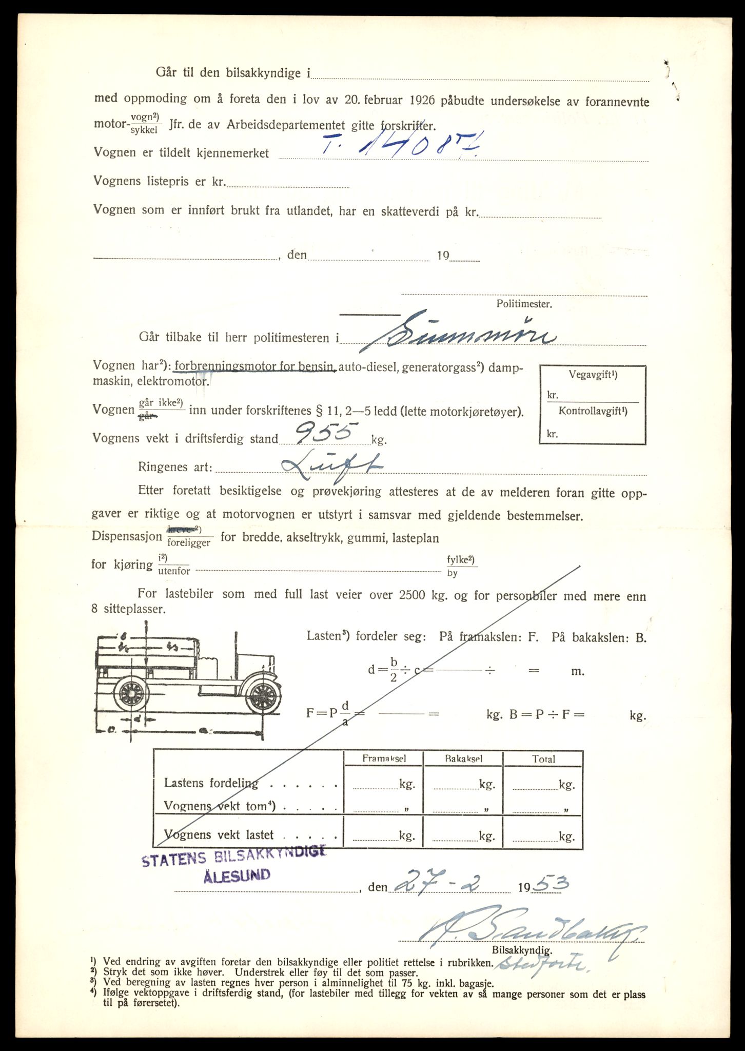 Møre og Romsdal vegkontor - Ålesund trafikkstasjon, AV/SAT-A-4099/F/Fe/L0043: Registreringskort for kjøretøy T 14080 - T 14204, 1927-1998, s. 200
