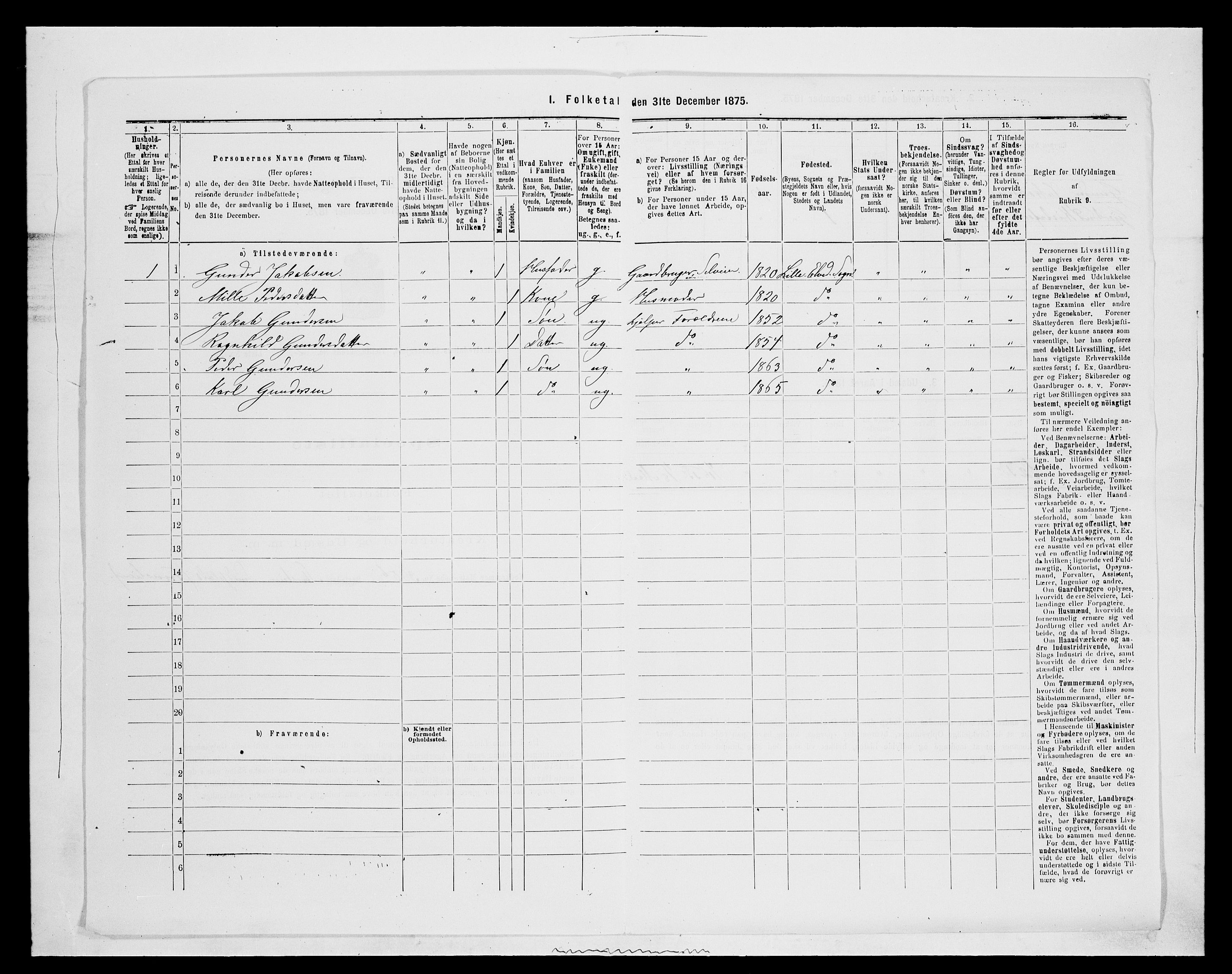 SAH, Folketelling 1875 for 0438P Lille Elvedalen (Alvdal) prestegjeld, 1875, s. 231