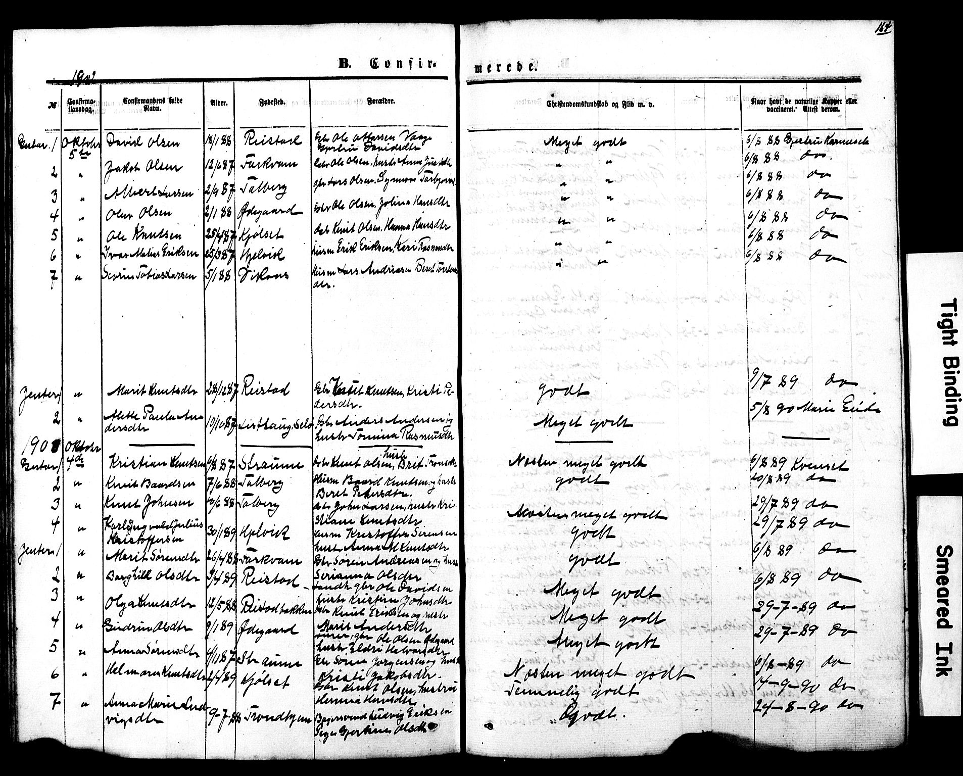 Ministerialprotokoller, klokkerbøker og fødselsregistre - Møre og Romsdal, AV/SAT-A-1454/550/L0618: Klokkerbok nr. 550C01, 1870-1927, s. 164