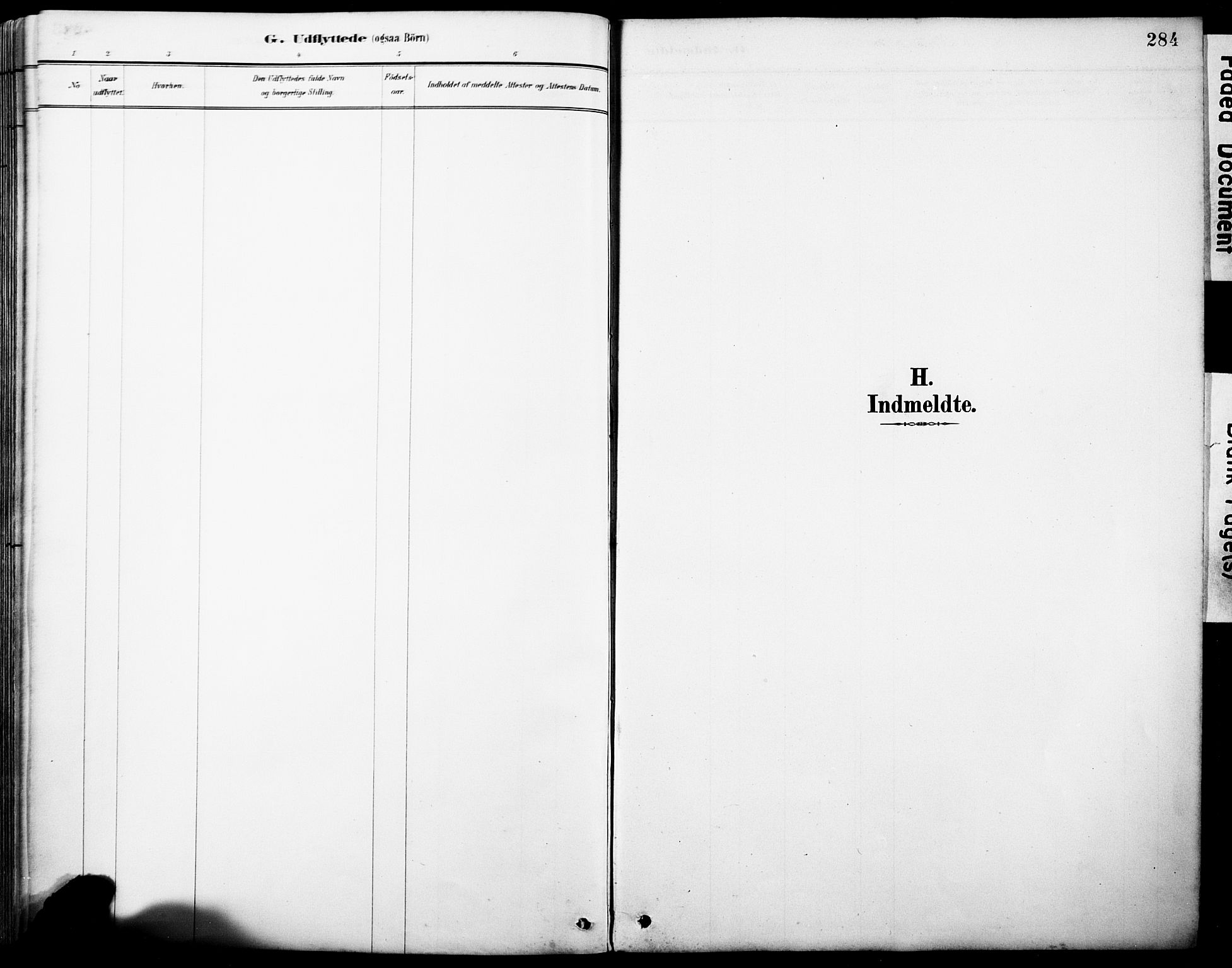 Askvoll sokneprestembete, SAB/A-79501/H/Hab/Haba/L0003: Klokkerbok nr. A 3, 1886-1928, s. 284
