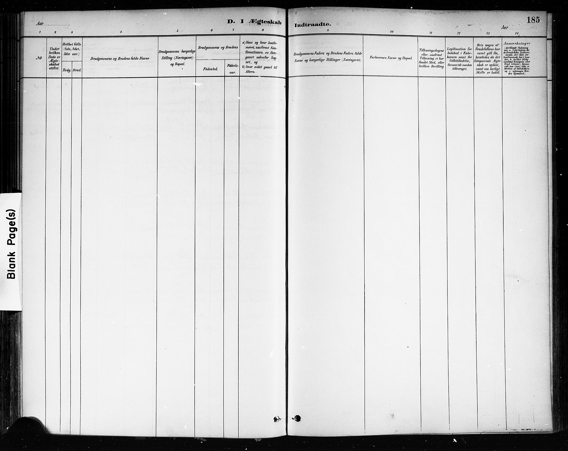 Brevik kirkebøker, SAKO/A-255/F/Fa/L0007: Ministerialbok nr. 7, 1882-1900, s. 185