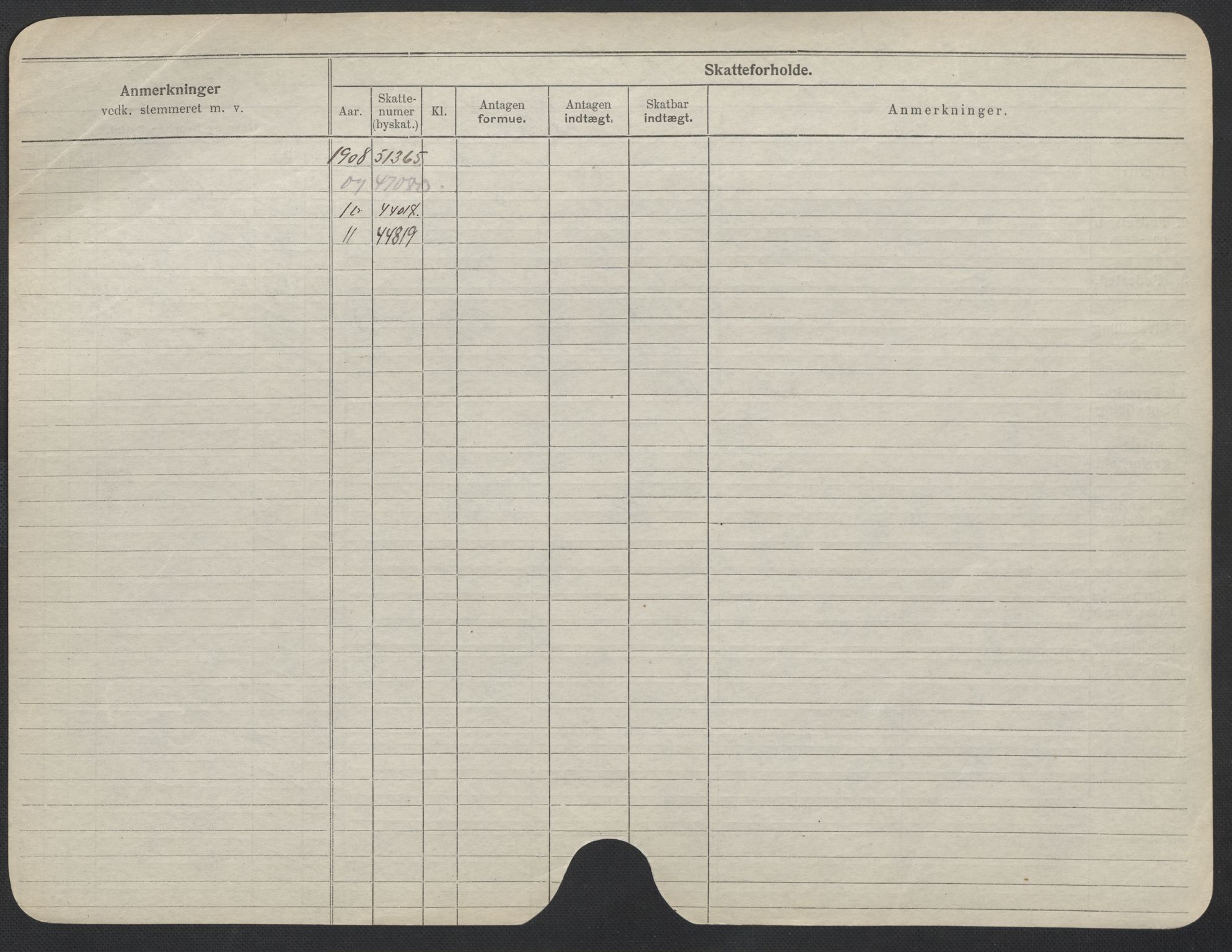 Oslo folkeregister, Registerkort, AV/SAO-A-11715/F/Fa/Fac/L0013: Kvinner, 1906-1914, s. 49b