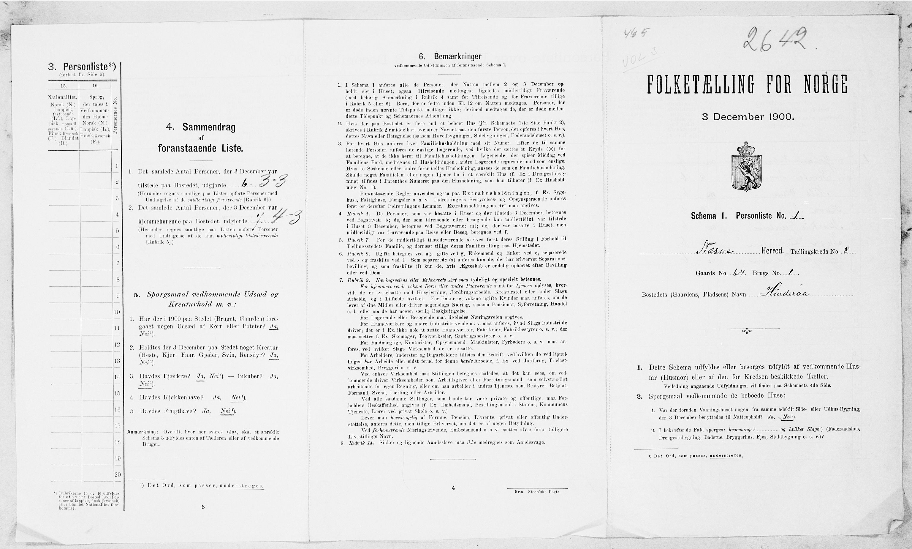 SAT, Folketelling 1900 for 1828 Nesna herred, 1900, s. 672