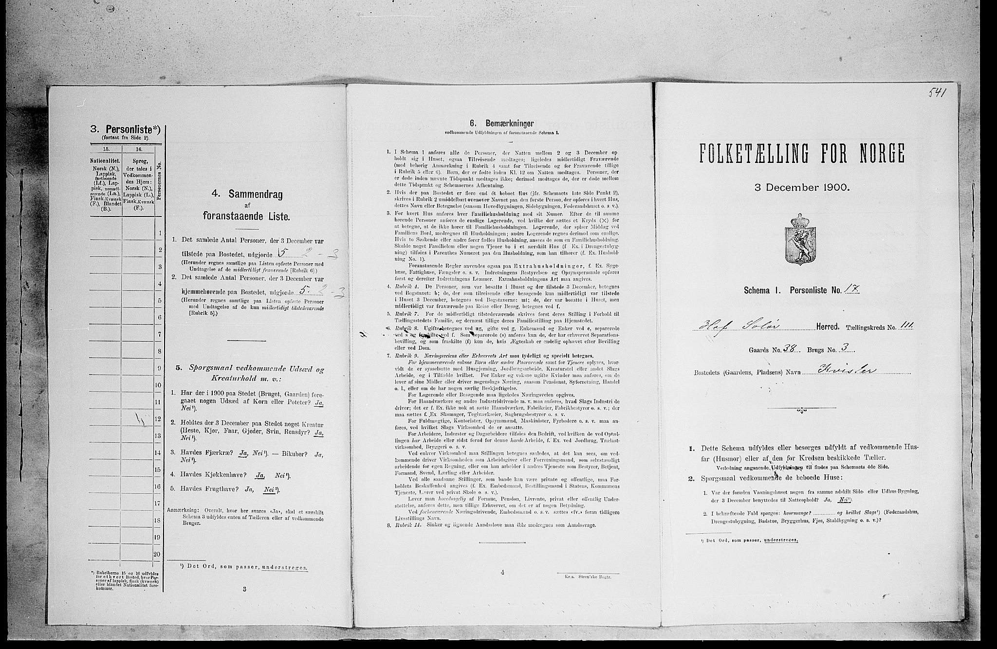 SAH, Folketelling 1900 for 0424 Hof herred, 1900, s. 518