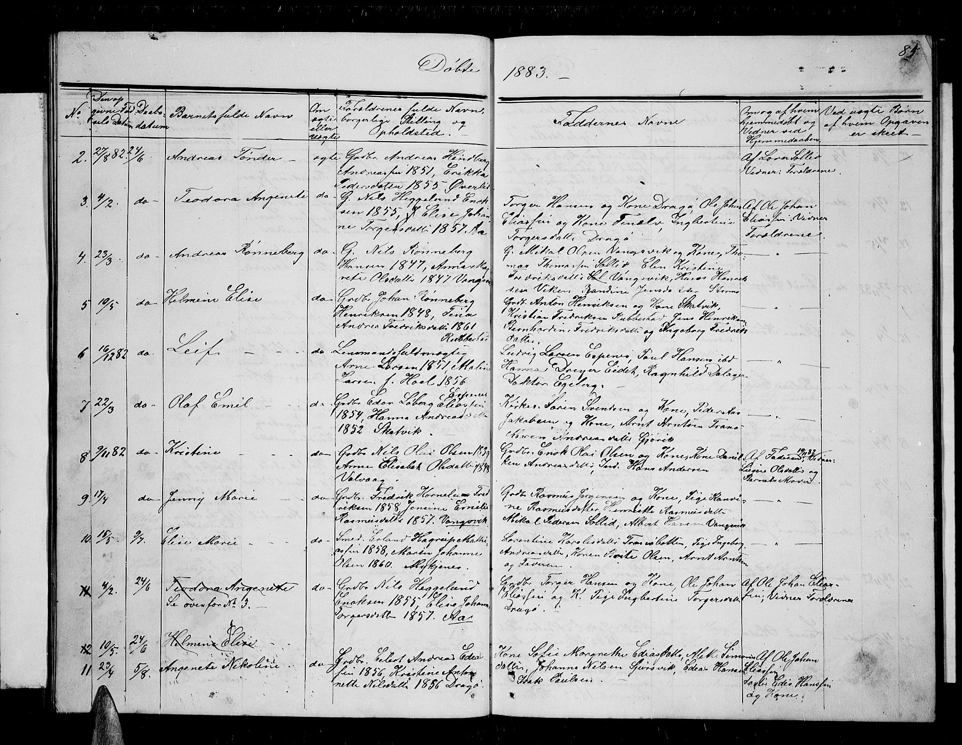 Tranøy sokneprestkontor, AV/SATØ-S-1313/I/Ia/Iab/L0003klokker: Klokkerbok nr. 3, 1861-1887, s. 85