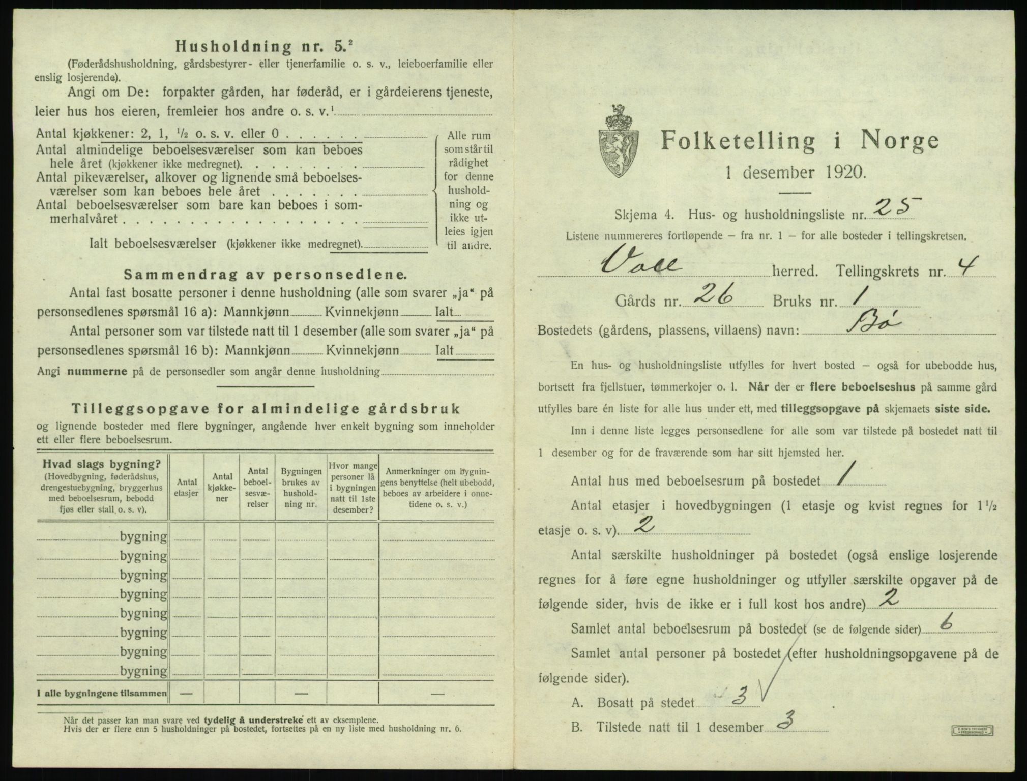 SAT, Folketelling 1920 for 1537 Voll herred, 1920, s. 311