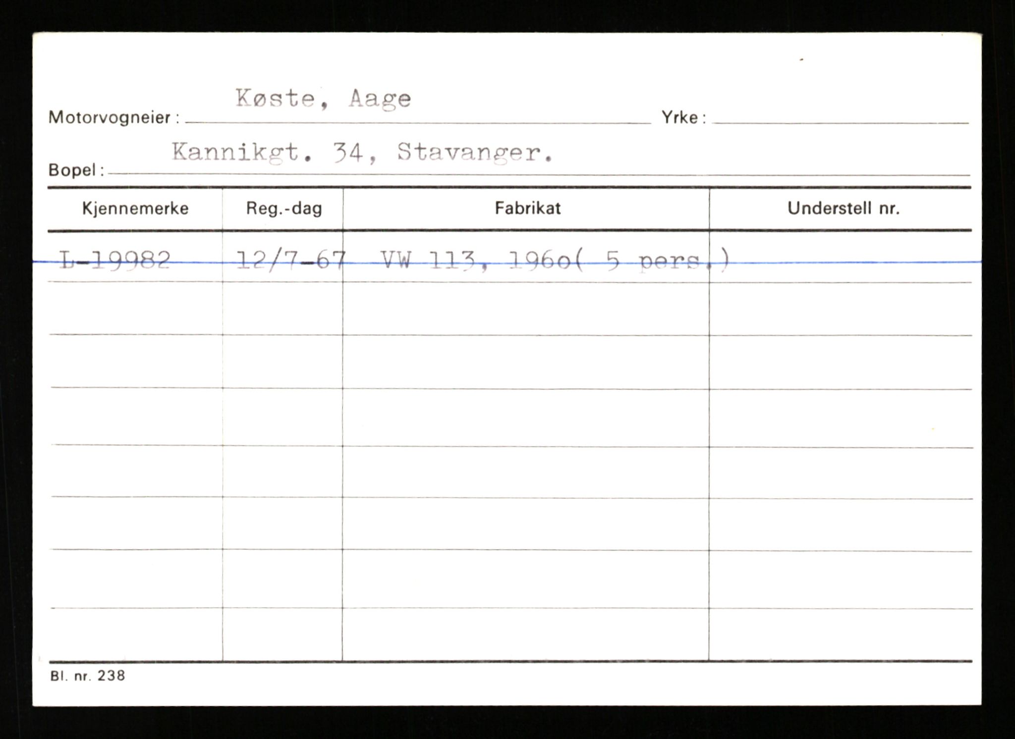 Stavanger trafikkstasjon, SAST/A-101942/0/H/L0021: Kristiania - Landsnes, 1930-1971, s. 2260