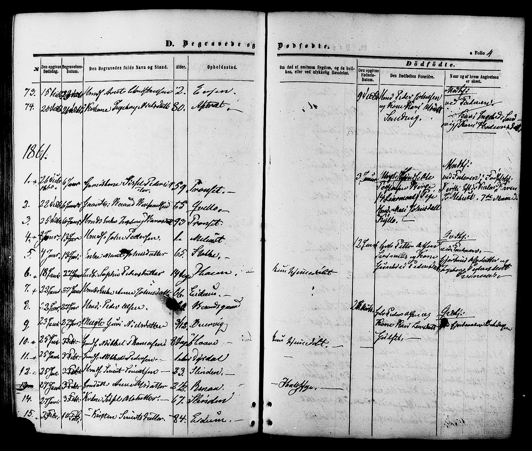 Ministerialprotokoller, klokkerbøker og fødselsregistre - Sør-Trøndelag, SAT/A-1456/695/L1147: Ministerialbok nr. 695A07, 1860-1877, s. 4