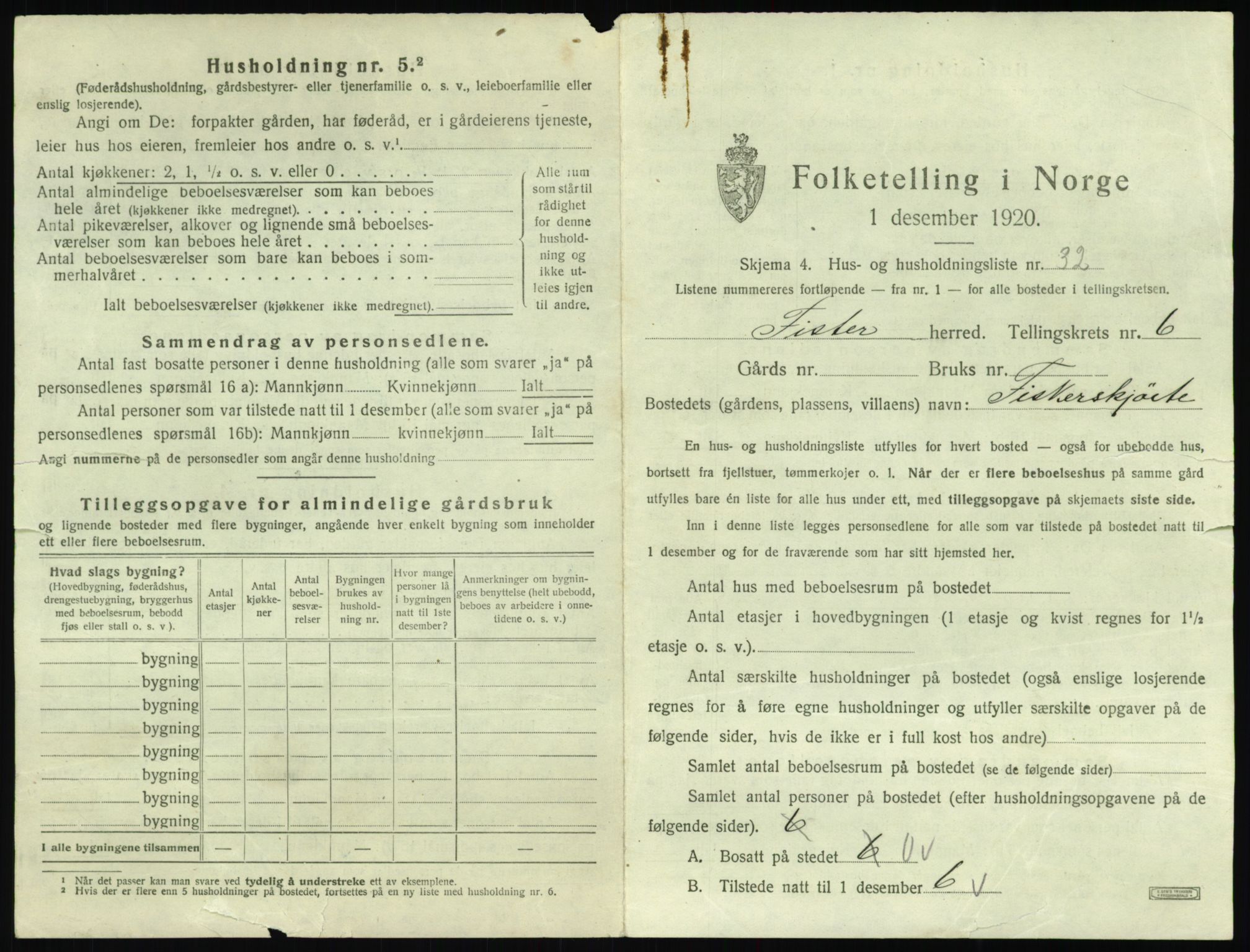 SAST, Folketelling 1920 for 1132 Fister herred, 1920, s. 369