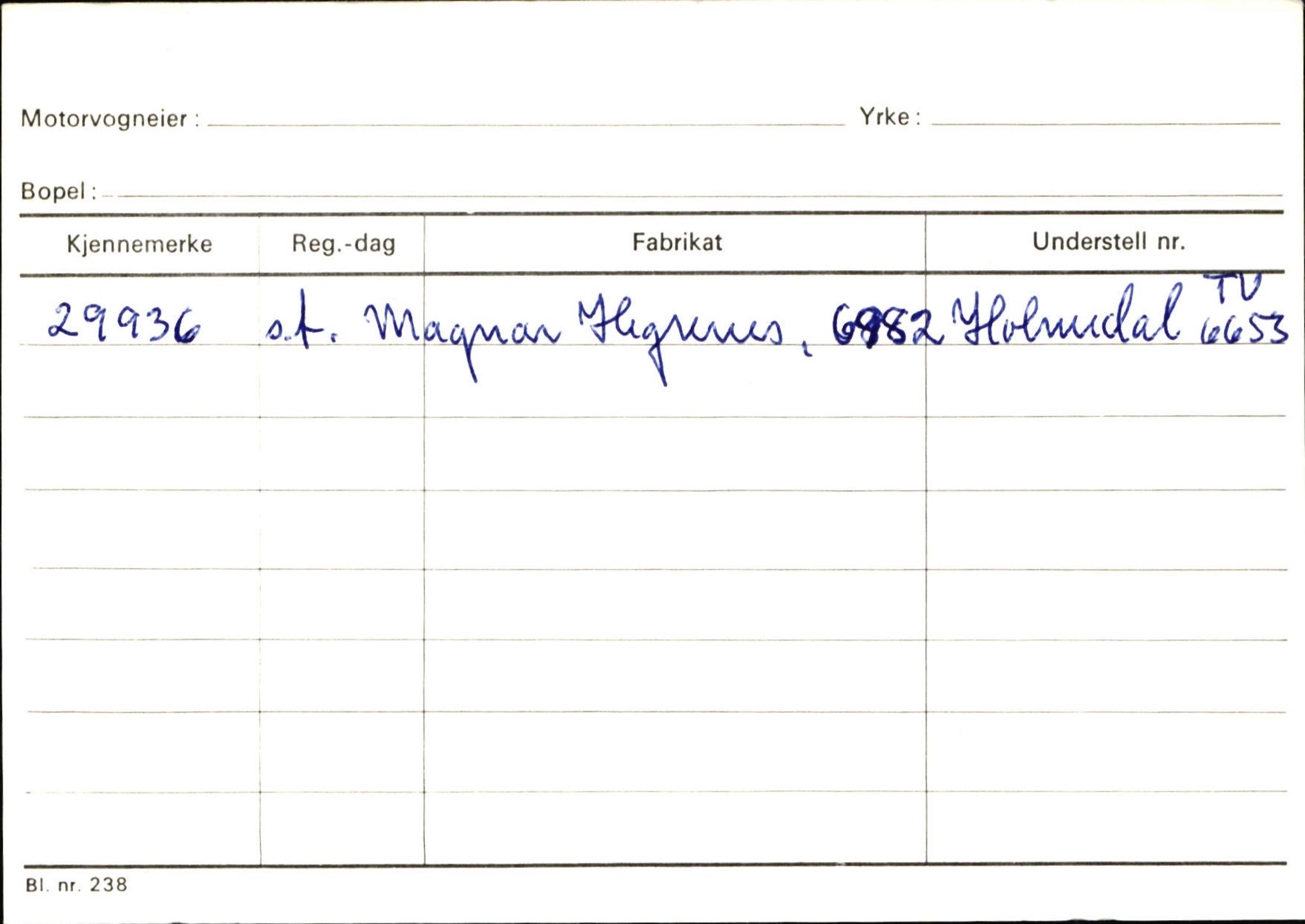 Statens vegvesen, Sogn og Fjordane vegkontor, AV/SAB-A-5301/4/F/L0132: Eigarregister Askvoll A-Å. Balestrand A-Å, 1945-1975, s. 1022