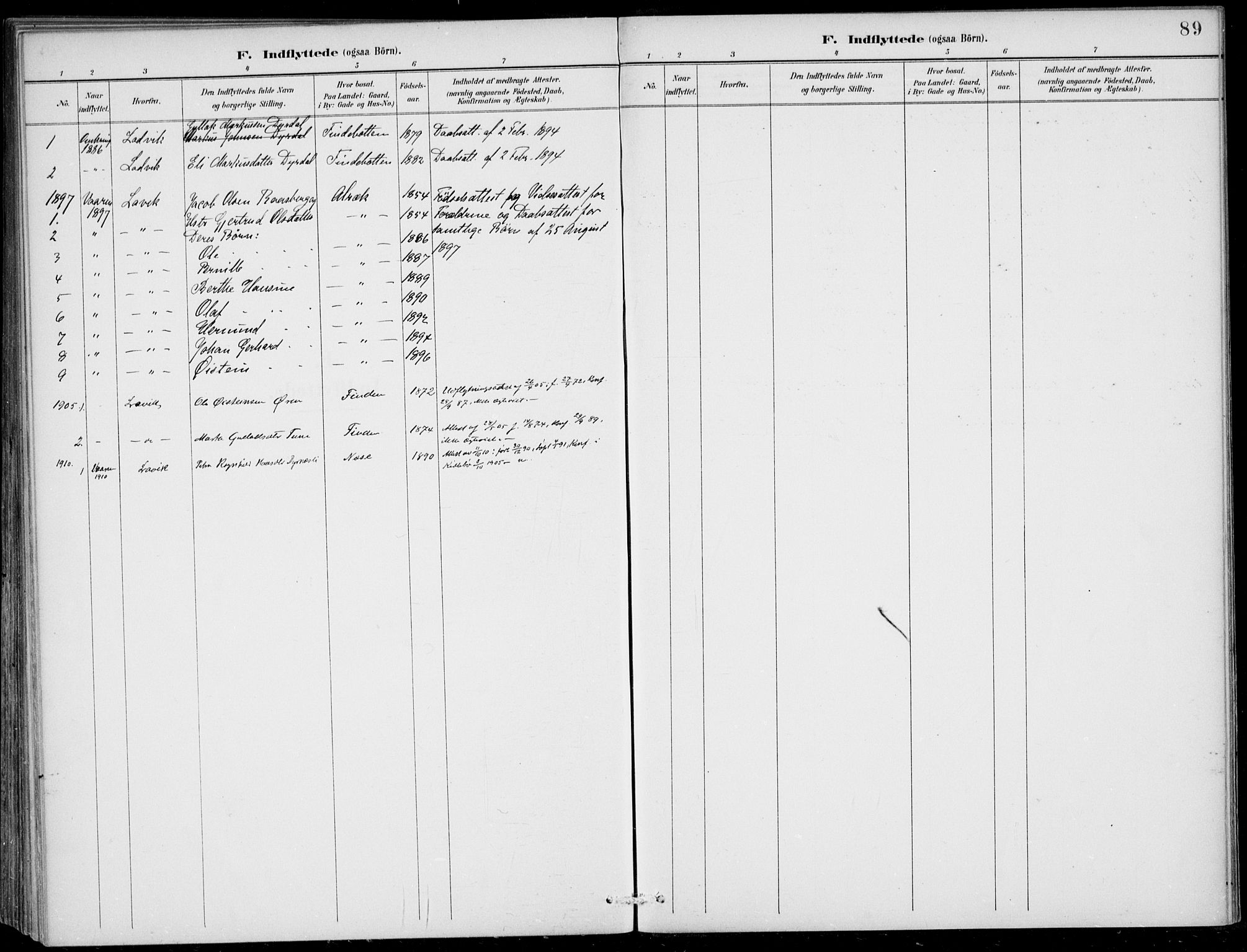 Vik sokneprestembete, AV/SAB-A-81501/H/Haa/Haac/L0002: Ministerialbok nr. C  2, 1891-1910, s. 89