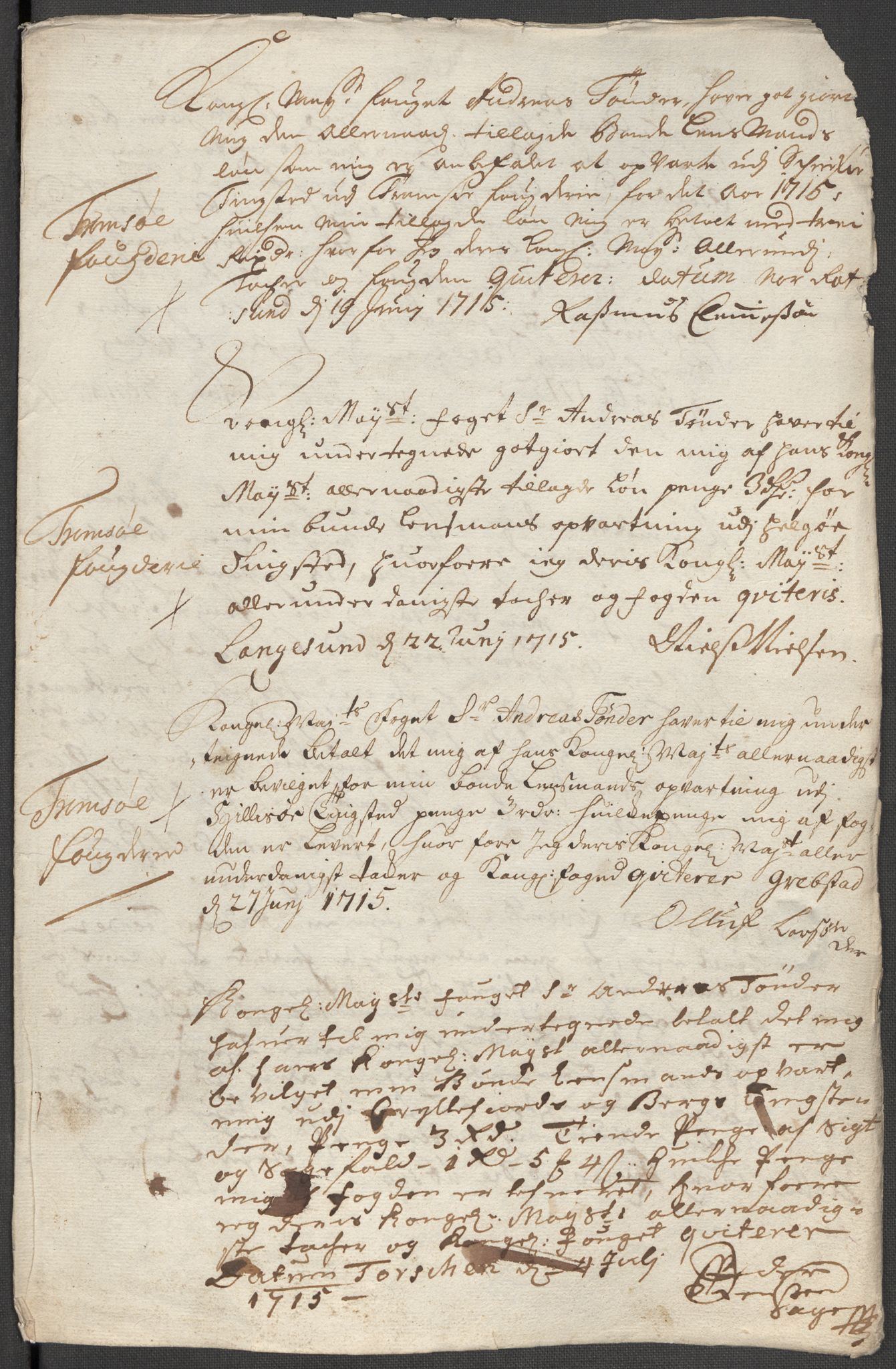 Rentekammeret inntil 1814, Reviderte regnskaper, Fogderegnskap, AV/RA-EA-4092/R68/L4761: Fogderegnskap Senja og Troms, 1715, s. 301