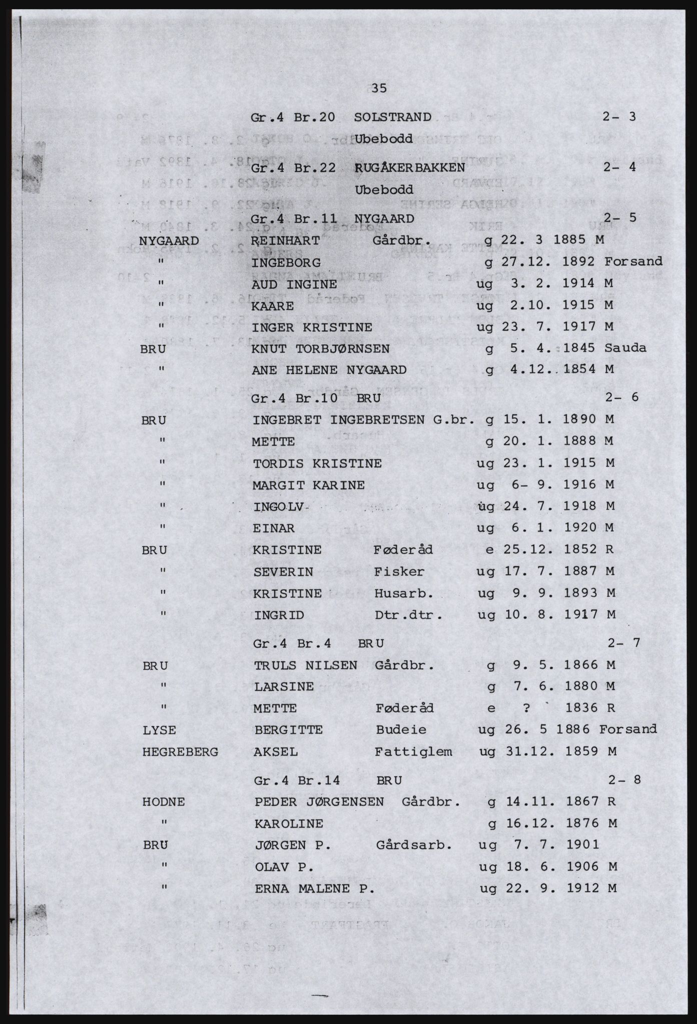 SAST, Avskrift av folketellingen 1920 for Ryfylkeøyene, 1920, s. 47