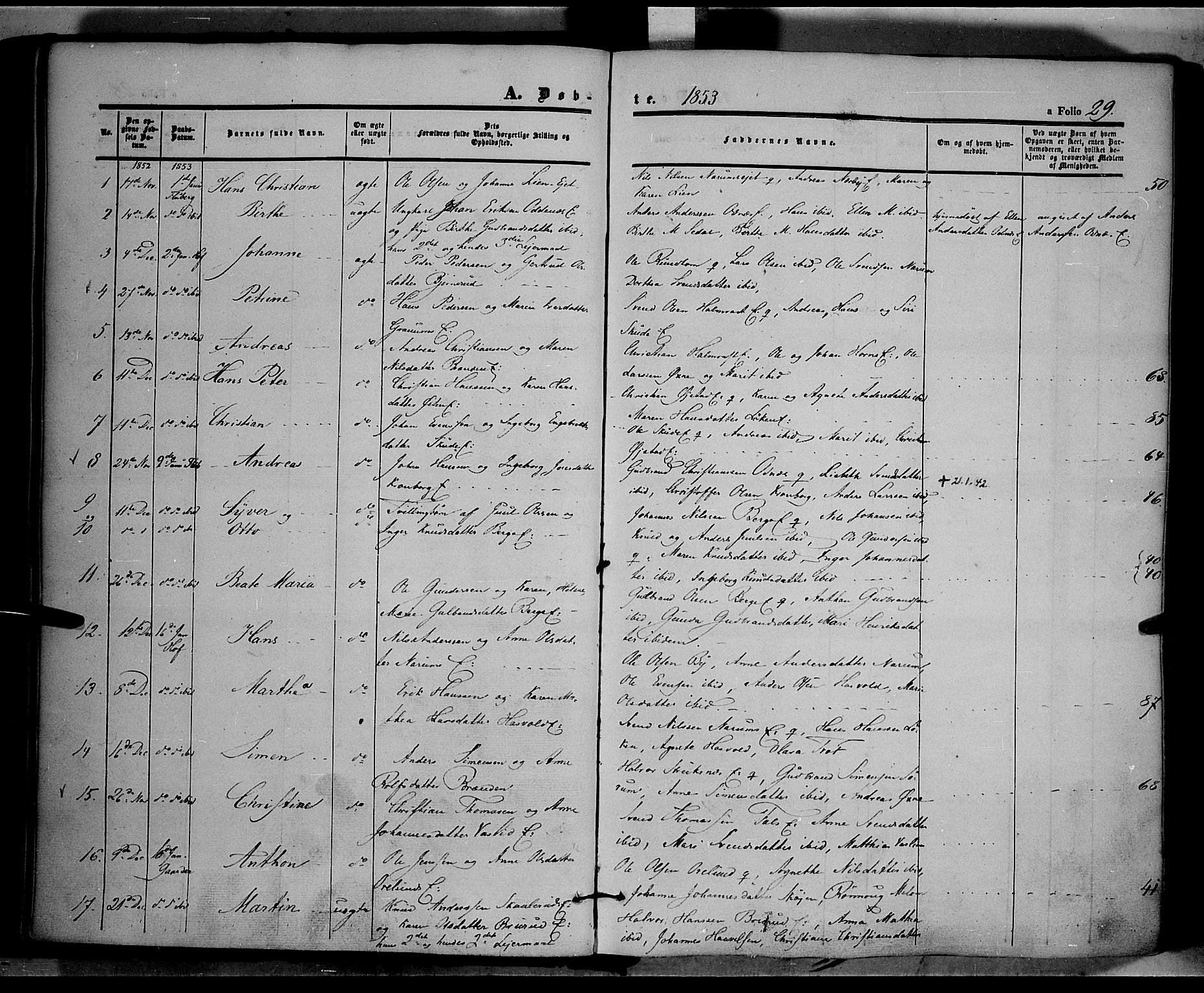 Land prestekontor, AV/SAH-PREST-120/H/Ha/Haa/L0009: Ministerialbok nr. 9, 1847-1859, s. 29