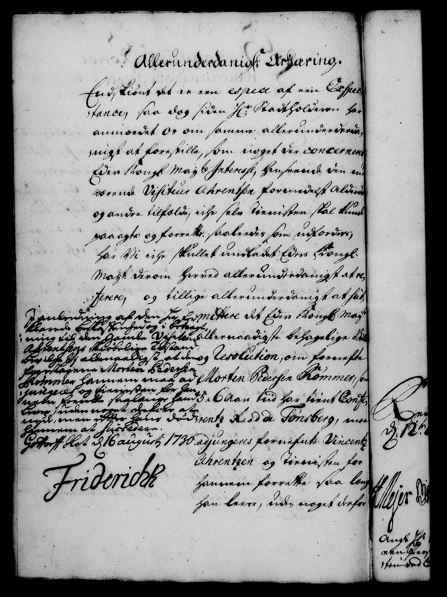 Rentekammeret, Kammerkanselliet, RA/EA-3111/G/Gf/Gfa/L0013: Norsk relasjons- og resolusjonsprotokoll (merket RK 52.13), 1730, s. 519