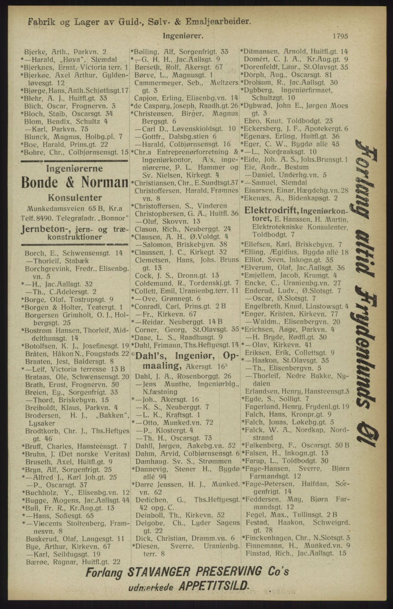 Kristiania/Oslo adressebok, PUBL/-, 1914, s. 1795