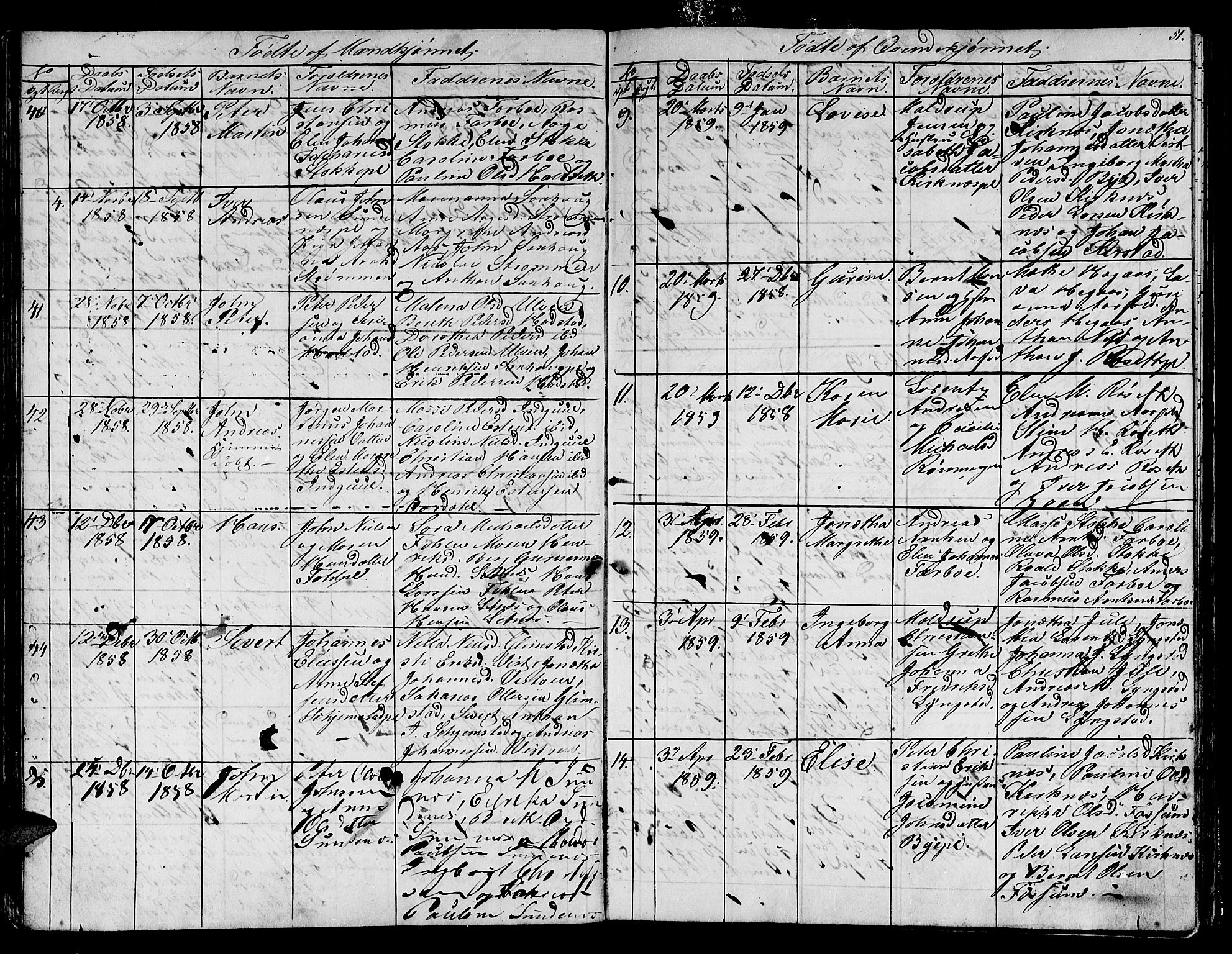 Ministerialprotokoller, klokkerbøker og fødselsregistre - Nord-Trøndelag, SAT/A-1458/730/L0299: Klokkerbok nr. 730C02, 1849-1871, s. 51