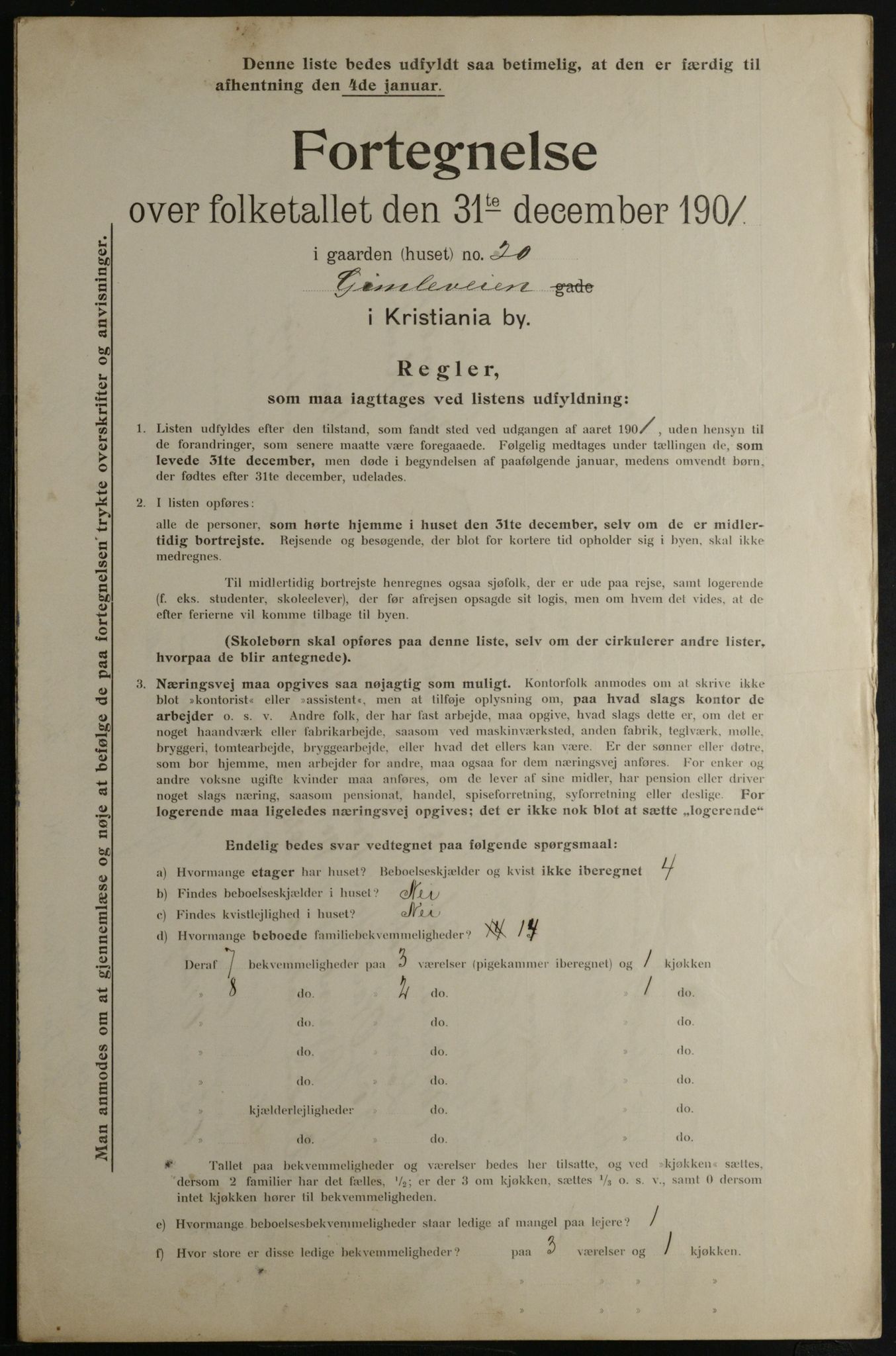 OBA, Kommunal folketelling 31.12.1901 for Kristiania kjøpstad, 1901, s. 4685