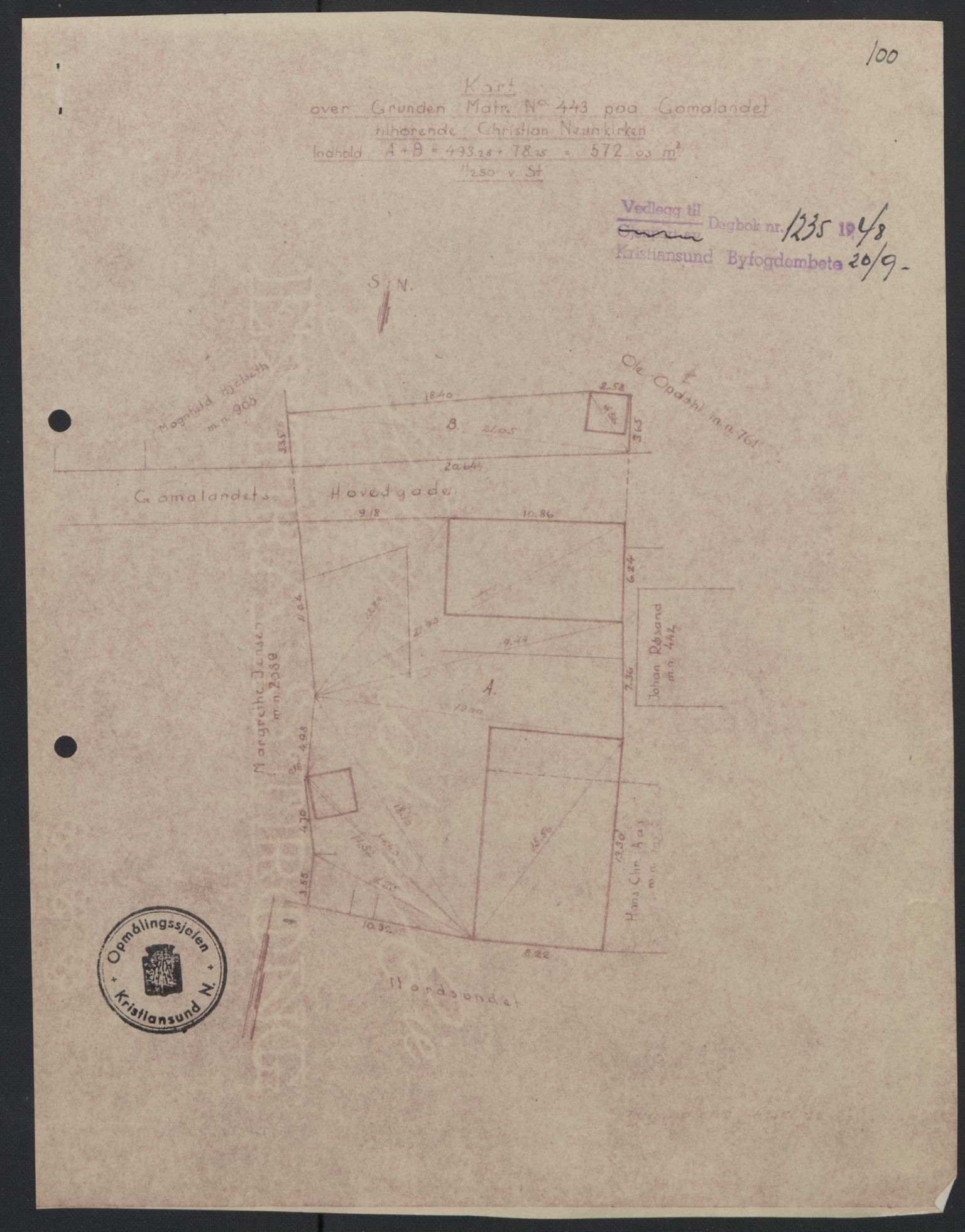 Kristiansund byfogd, SAT/A-4587/A/27: Pantebok nr. 42, 1947-1950, Dagboknr: 1235/1948