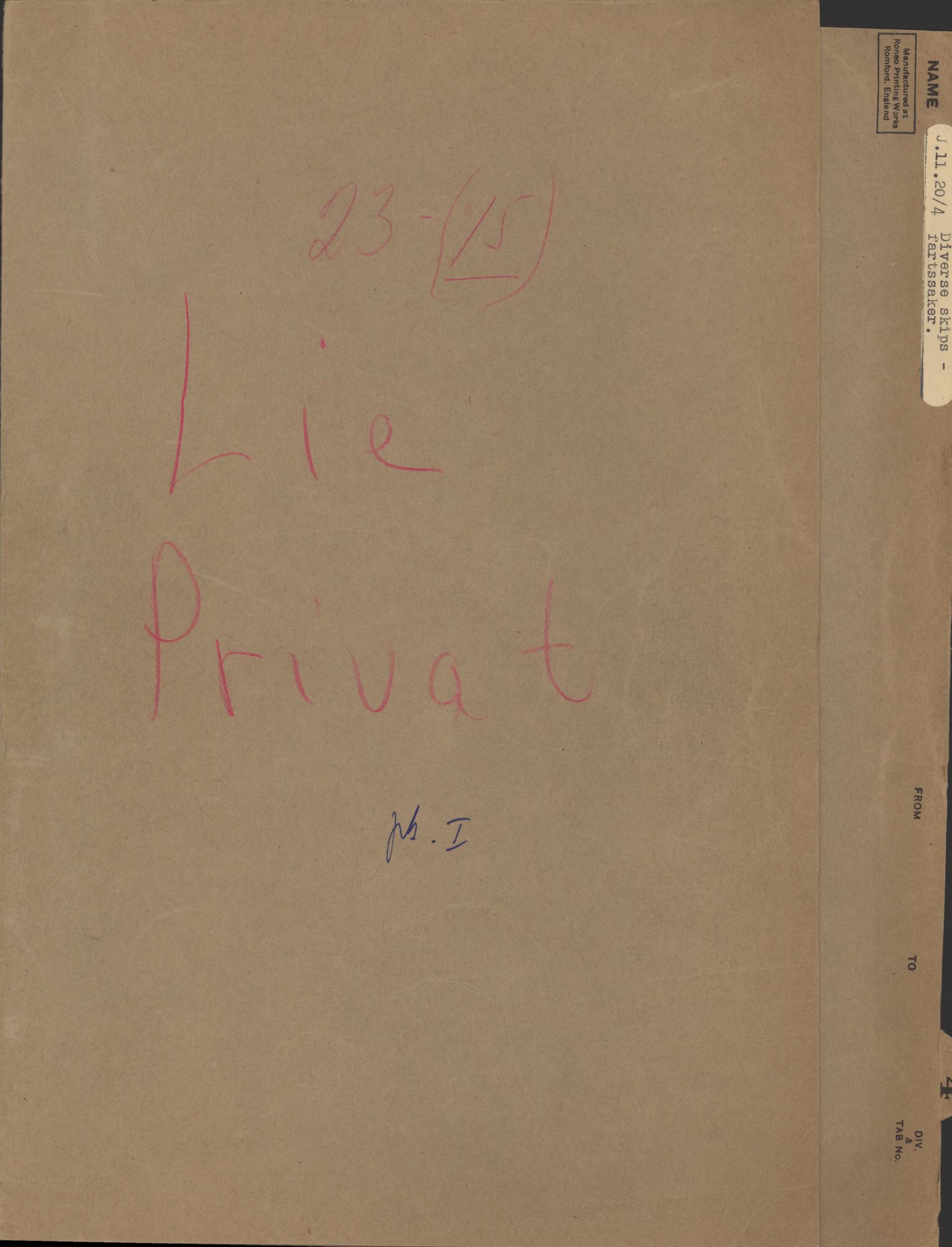 Lie, Trygve, RA/PA-1407/D/L0001: Blandet korrespondanse., 1940-1944, s. 960