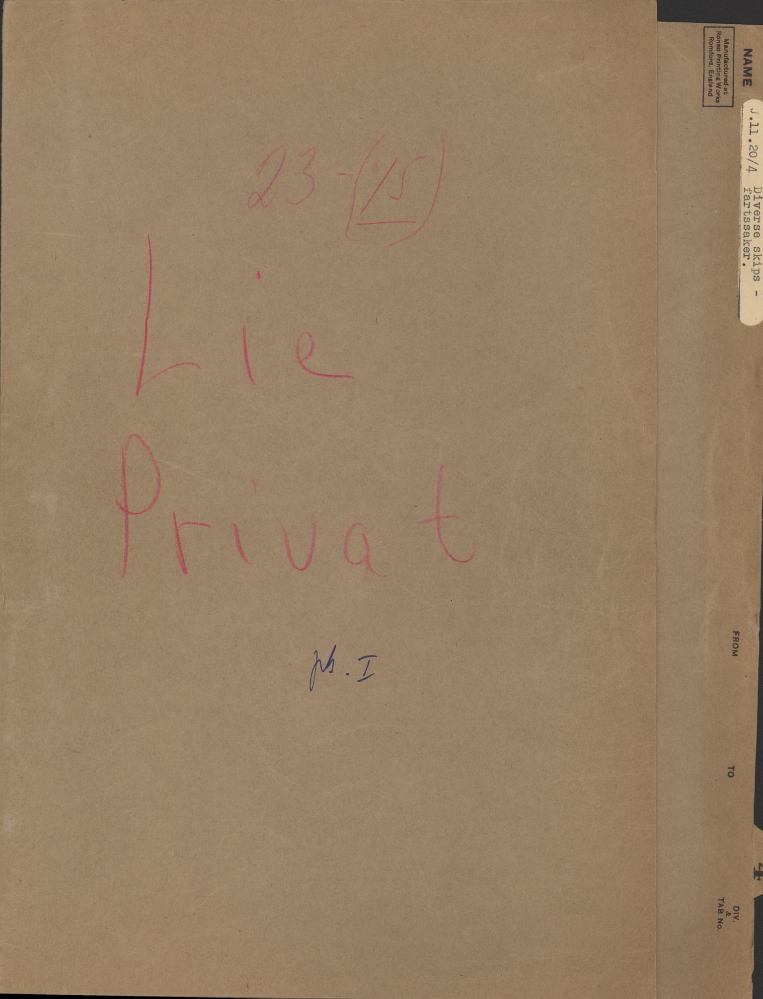 Lie, Trygve, AV/RA-PA-1407/D/L0001: Blandet korrespondanse., 1940-1944, s. 960