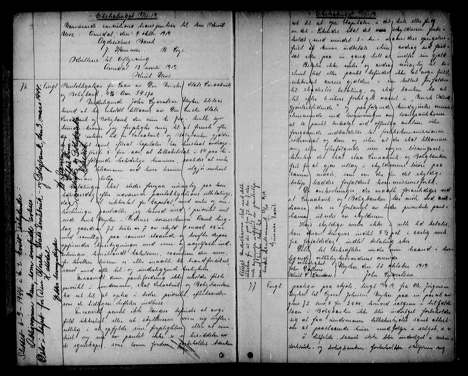 Nedenes sorenskriveri, AV/SAK-1221-0006/G/Gb/Gba/L0027: Pantebok nr. 24a, 1919-1920, s. 7