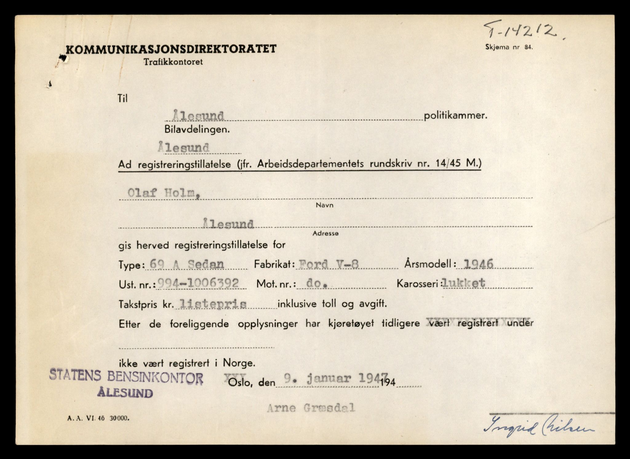 Møre og Romsdal vegkontor - Ålesund trafikkstasjon, AV/SAT-A-4099/F/Fe/L0044: Registreringskort for kjøretøy T 14205 - T 14319, 1927-1998, s. 275
