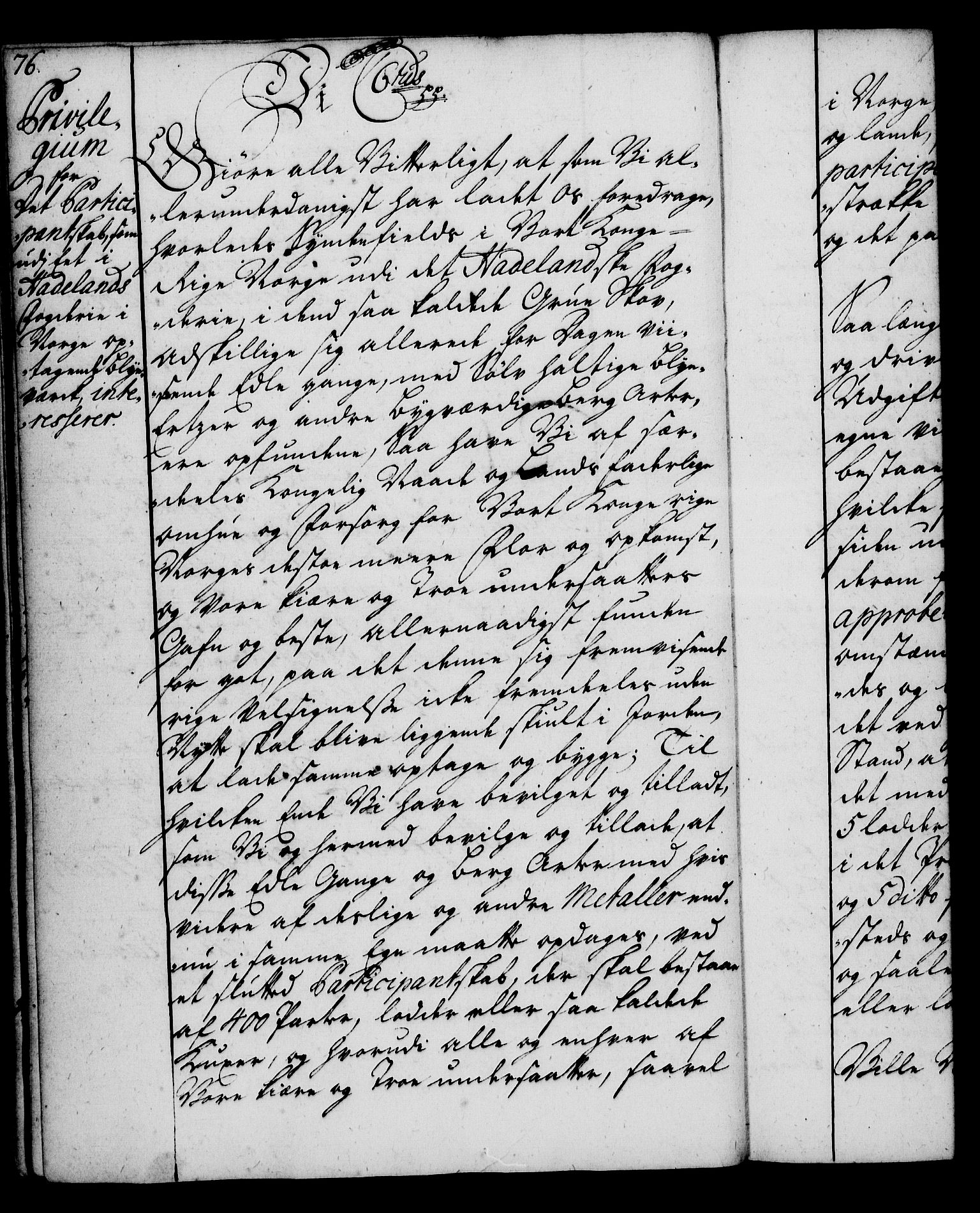 Rentekammeret, Kammerkanselliet, RA/EA-3111/G/Gg/Gga/L0004: Norsk ekspedisjonsprotokoll med register (merket RK 53.4), 1734-1741, s. 76