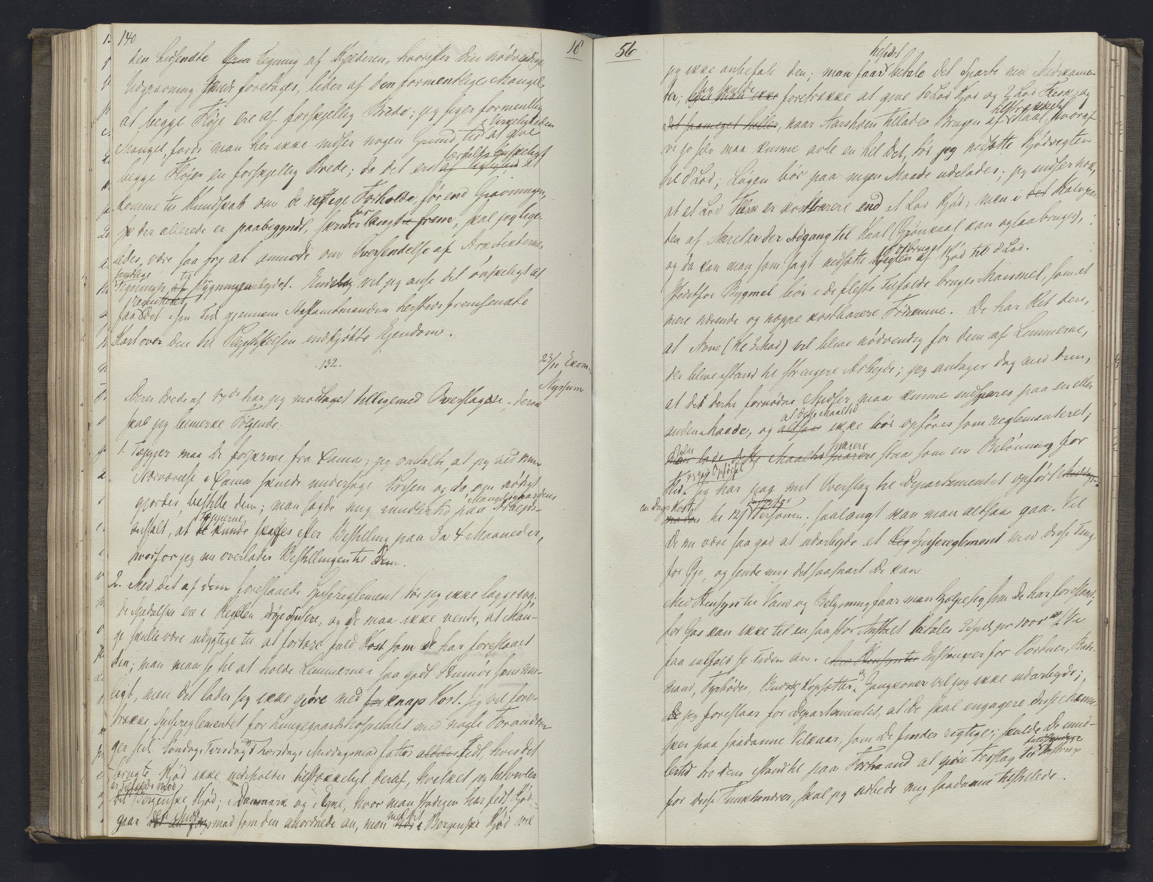 Lepraarkiver - Overlegen for den spedalske sykdom, AV/SAB-A-61001/B.b/L0001: Kopibok, 1854-1858, s. 140-141