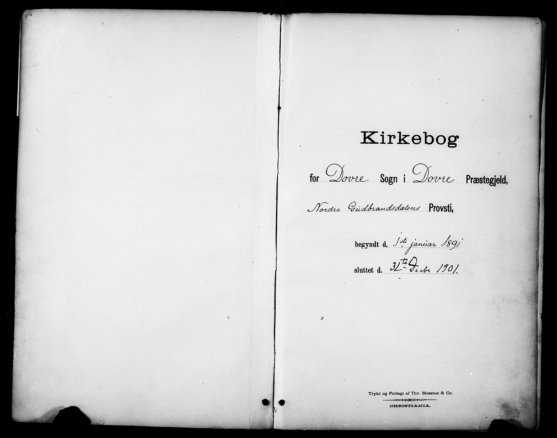 Dovre prestekontor, SAH/PREST-066/H/Ha/Haa/L0003: Ministerialbok nr. 3, 1891-1901