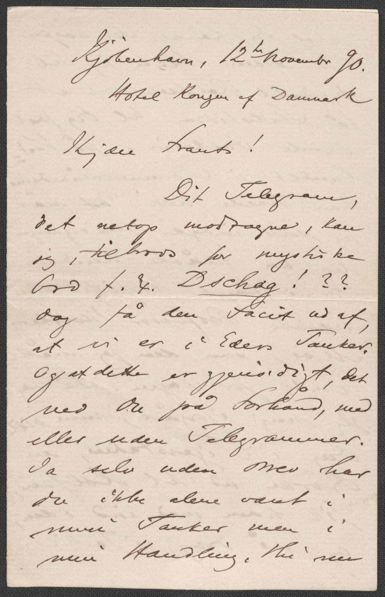 Beyer, Frants, RA/PA-0132/F/L0001: Brev fra Edvard Grieg til Frantz Beyer og "En del optegnelser som kan tjene til kommentar til brevene" av Marie Beyer, 1872-1907, s. 338