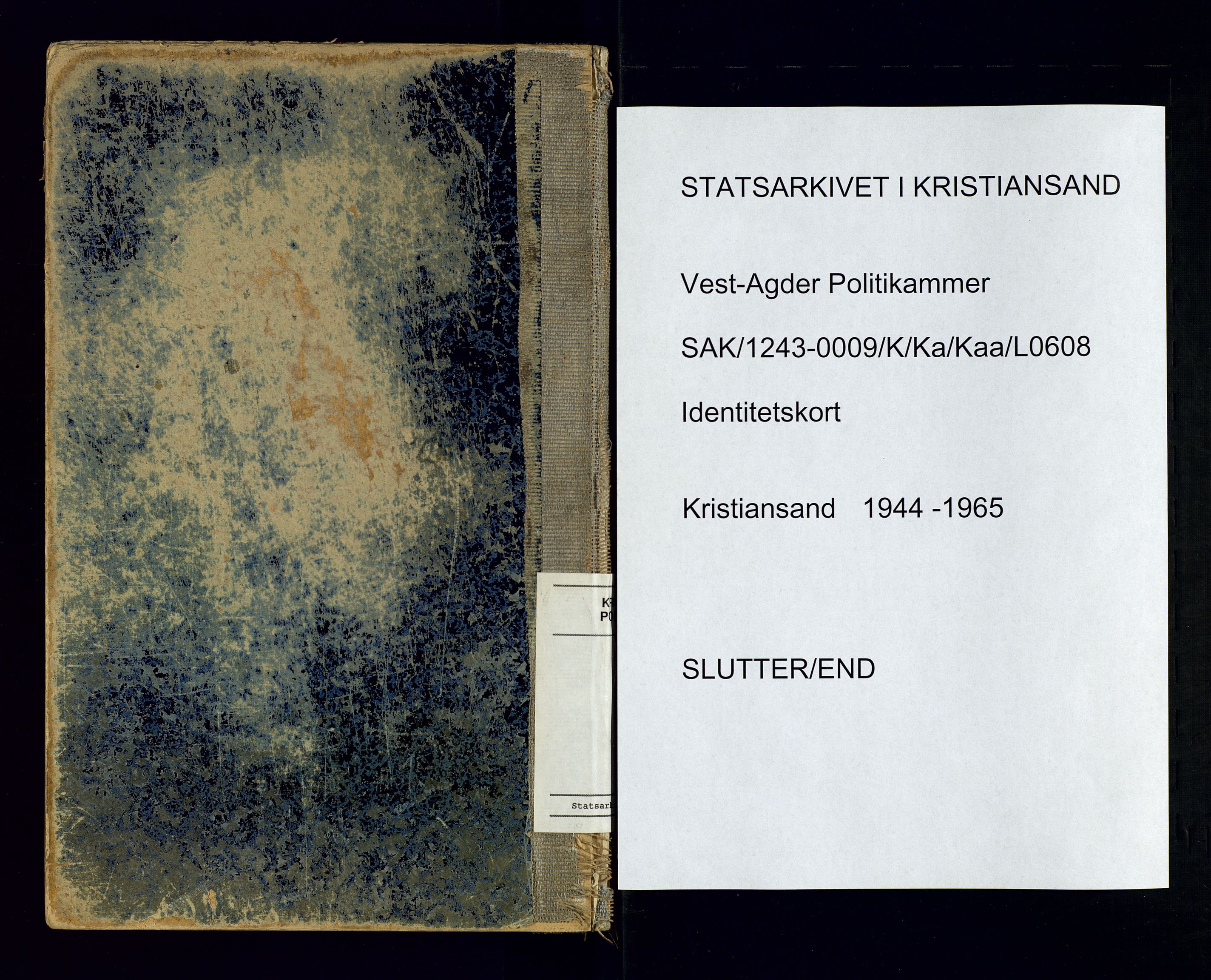 Kristiansand politikammer - 2, AV/SAK-1243-0009/K/Ka/Kaa/L0608: Protokoll identitetskort, 1944-1965, s. 86