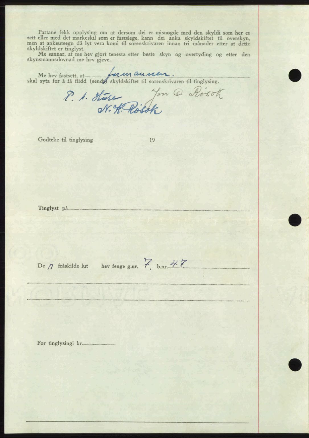 Romsdal sorenskriveri, AV/SAT-A-4149/1/2/2C: Pantebok nr. A28, 1948-1949, Dagboknr: 147/1949