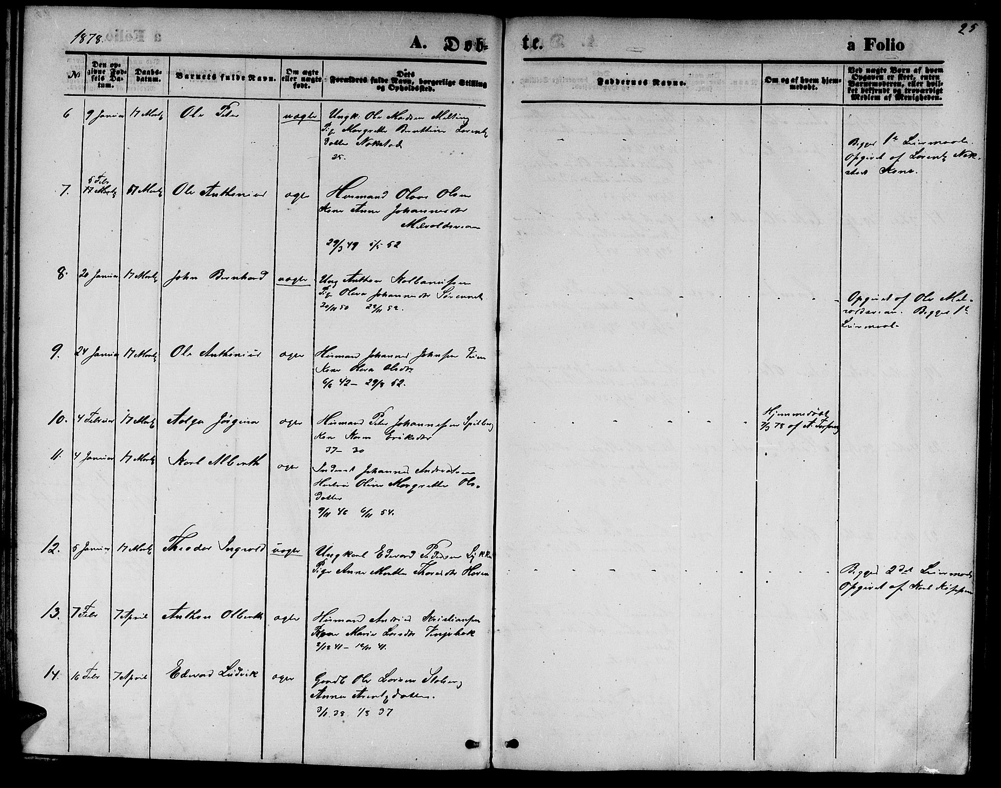 Ministerialprotokoller, klokkerbøker og fødselsregistre - Nord-Trøndelag, SAT/A-1458/733/L0326: Klokkerbok nr. 733C01, 1871-1887, s. 25
