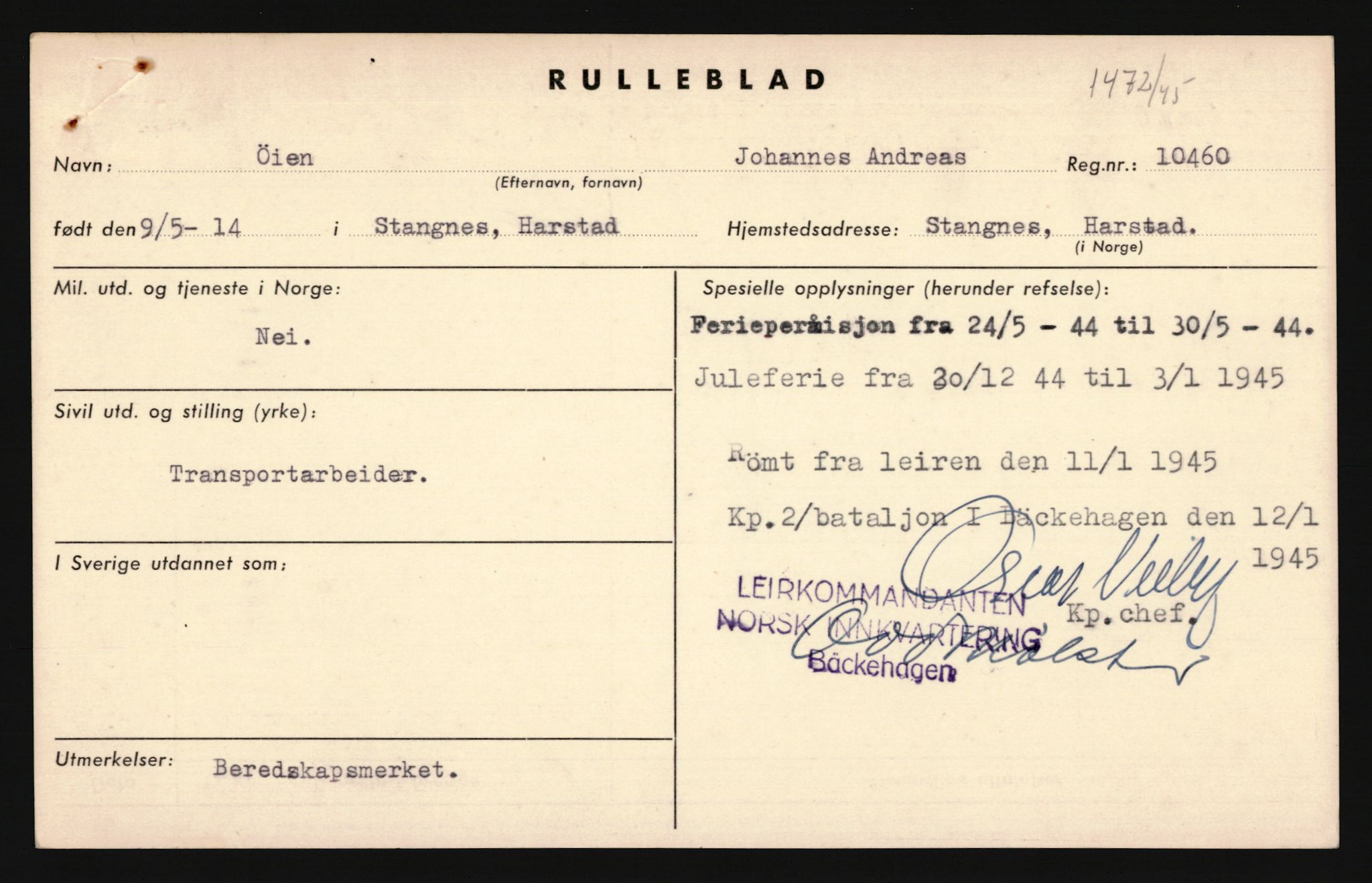 Forsvaret, Troms infanteriregiment nr. 16, AV/RA-RAFA-3146/P/Pa/L0019: Rulleblad for regimentets menige mannskaper, årsklasse 1935, 1935, s. 1279