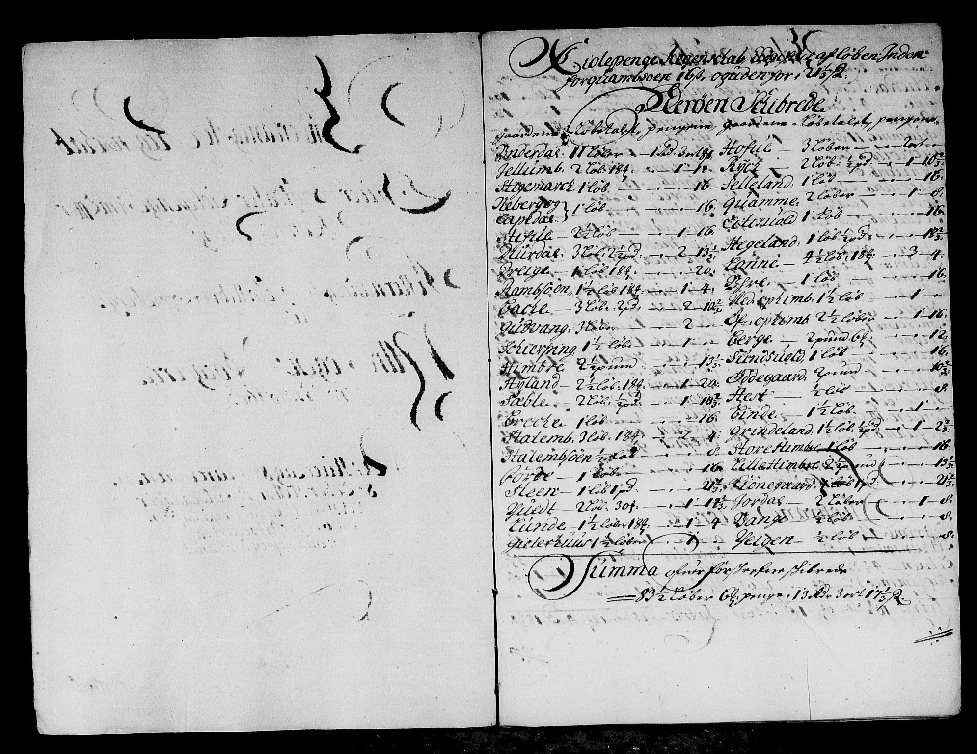 Rentekammeret inntil 1814, Reviderte regnskaper, Stiftamtstueregnskaper, Bergen stiftamt, AV/RA-EA-6043/R/Rc/L0078: Bergen stiftamt, 1685