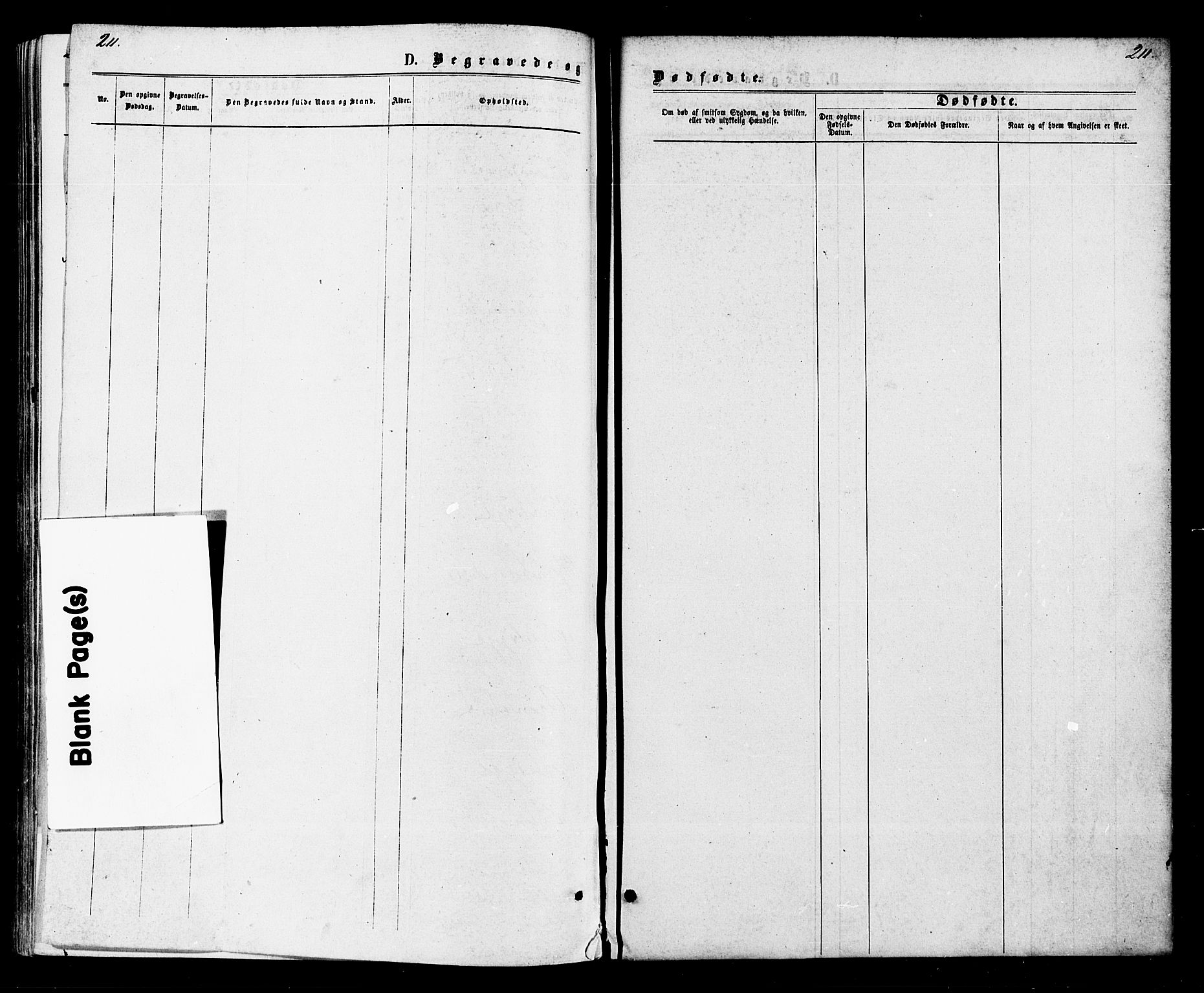Strømsø kirkebøker, AV/SAKO-A-246/F/Fa/L0020: Ministerialbok nr. I 20, 1870-1878, s. 211