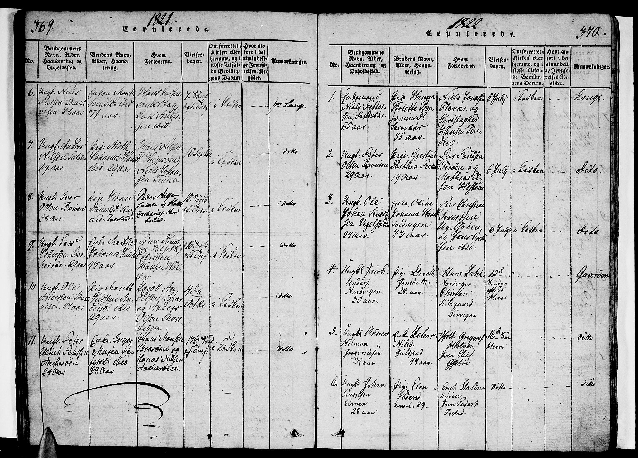 Ministerialprotokoller, klokkerbøker og fødselsregistre - Nordland, SAT/A-1459/834/L0510: Klokkerbok nr. 834C01, 1820-1847, s. 369-370