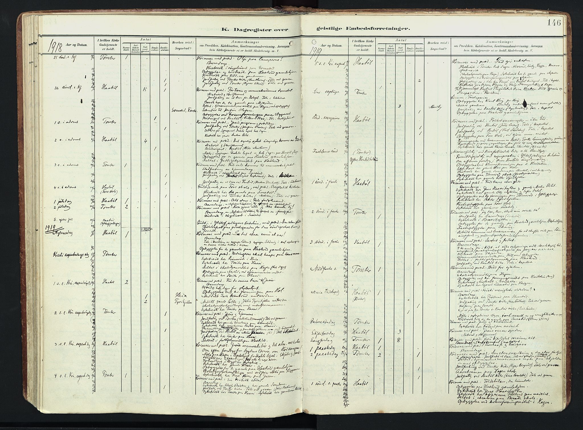 Hobøl prestekontor Kirkebøker, AV/SAO-A-2002/F/Fa/L0006: Ministerialbok nr. I 6, 1905-1927, s. 146