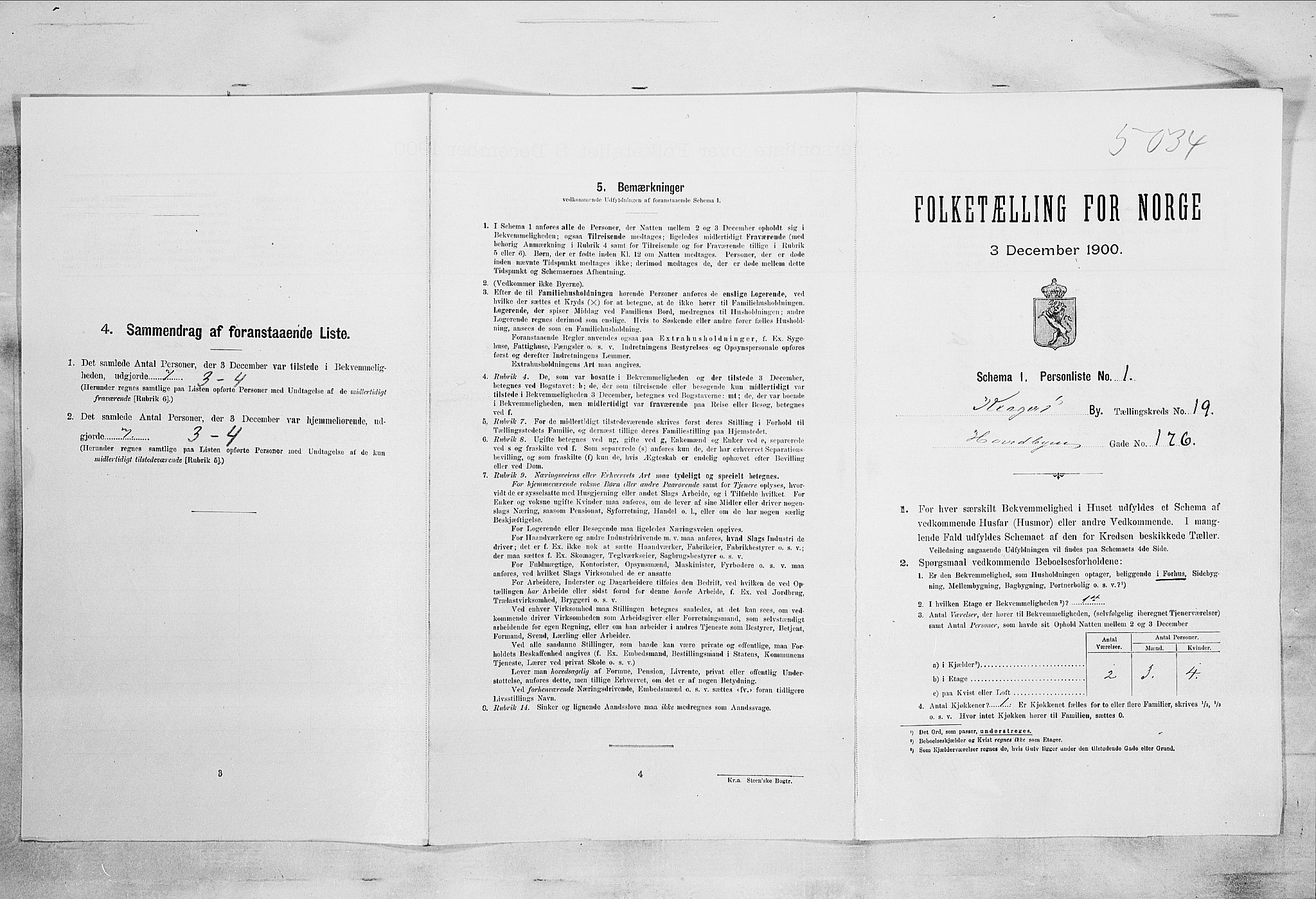 SAKO, Folketelling 1900 for 0801 Kragerø kjøpstad, 1900, s. 3985