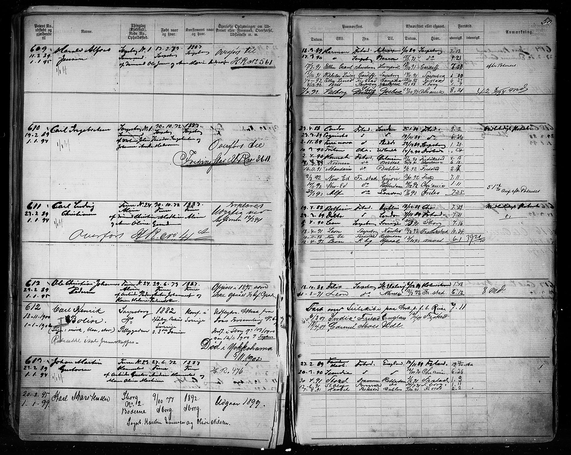 Sarpsborg mønstringskontor, AV/SAO-A-10569c/F/Fc/Fca/L0005: Annotasjonsrulle, 1881-1913, s. 54