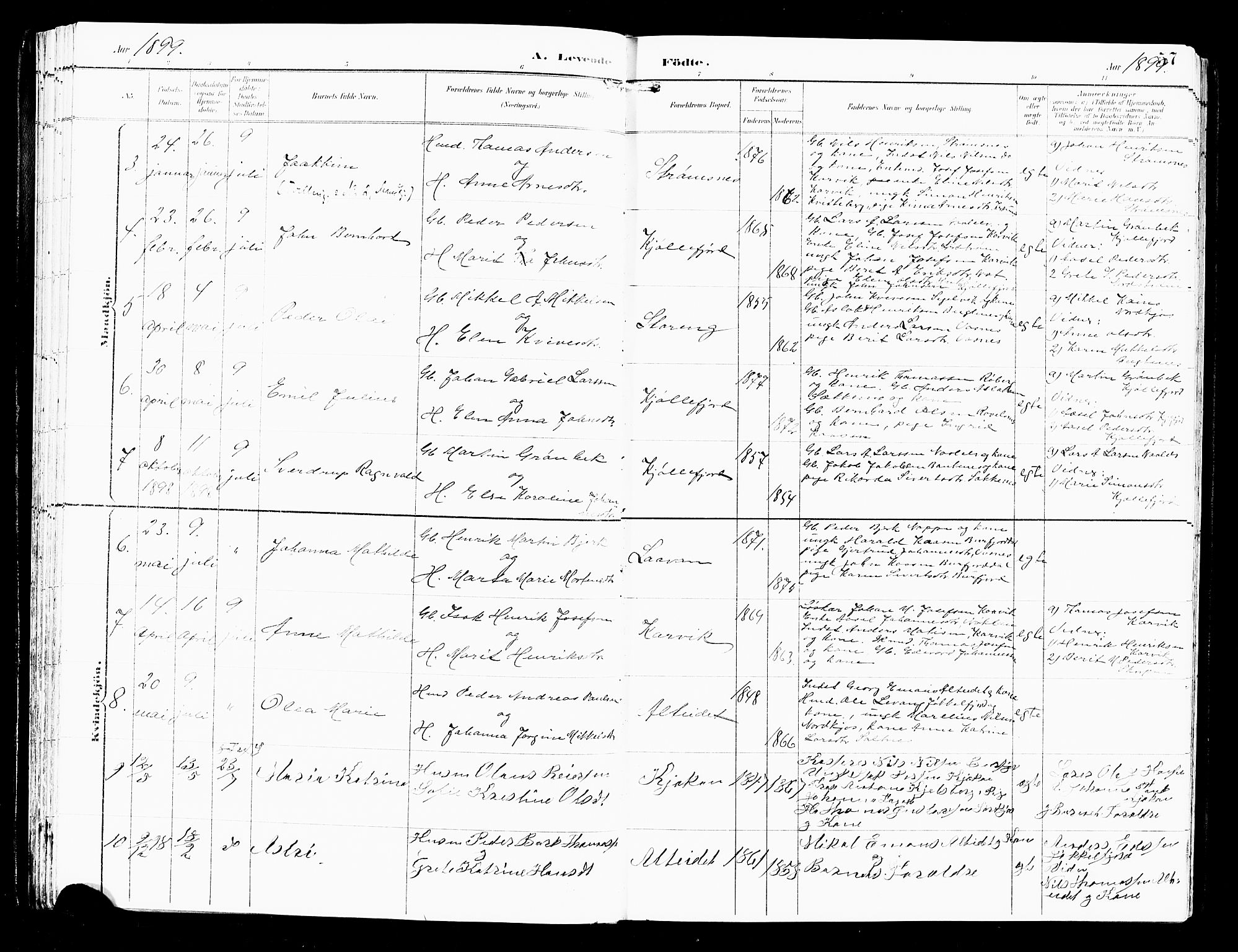 Skjervøy sokneprestkontor, AV/SATØ-S-1300/H/Ha/Hab/L0016klokker: Klokkerbok nr. 16, 1891-1907, s. 57