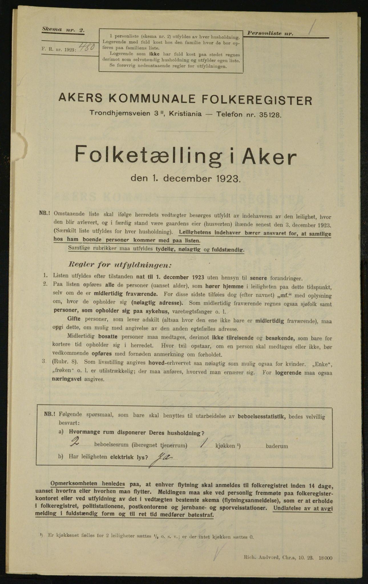 , Kommunal folketelling 1.12.1923 for Aker, 1923, s. 25562