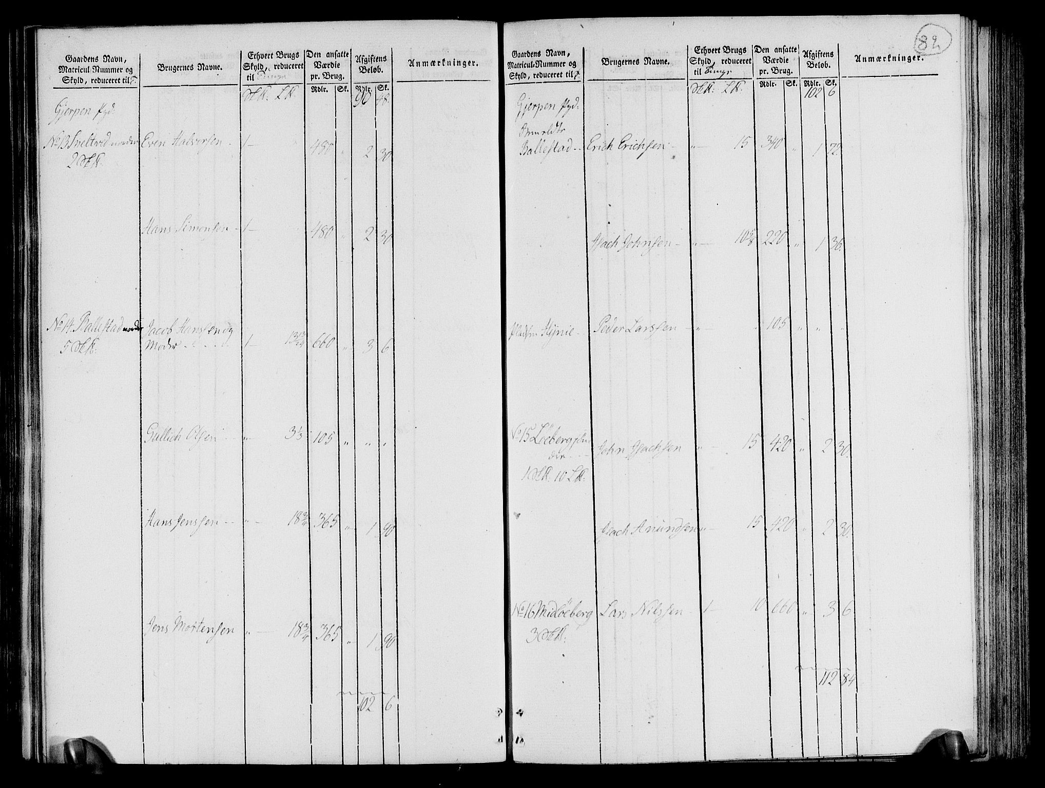 Rentekammeret inntil 1814, Realistisk ordnet avdeling, RA/EA-4070/N/Ne/Nea/L0072: Nedre Telemarken og Bamble fogderi. Oppebørselsregister, 1803, s. 84